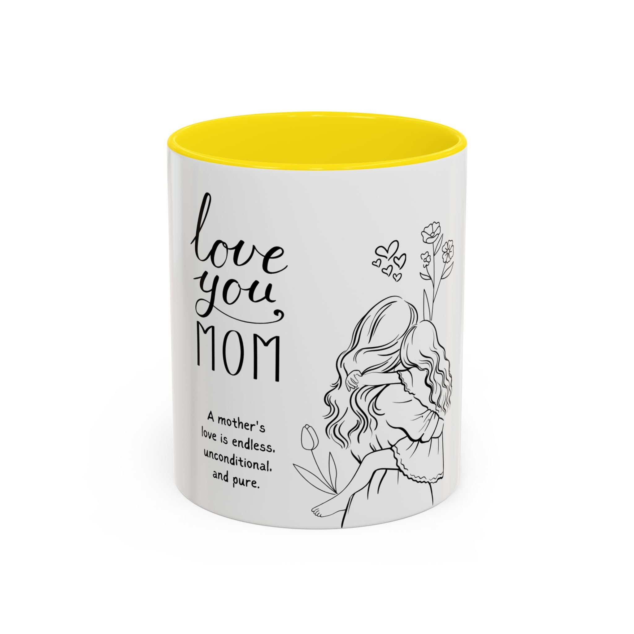 I love you mom Accent Coffee Mug (11, 15oz)