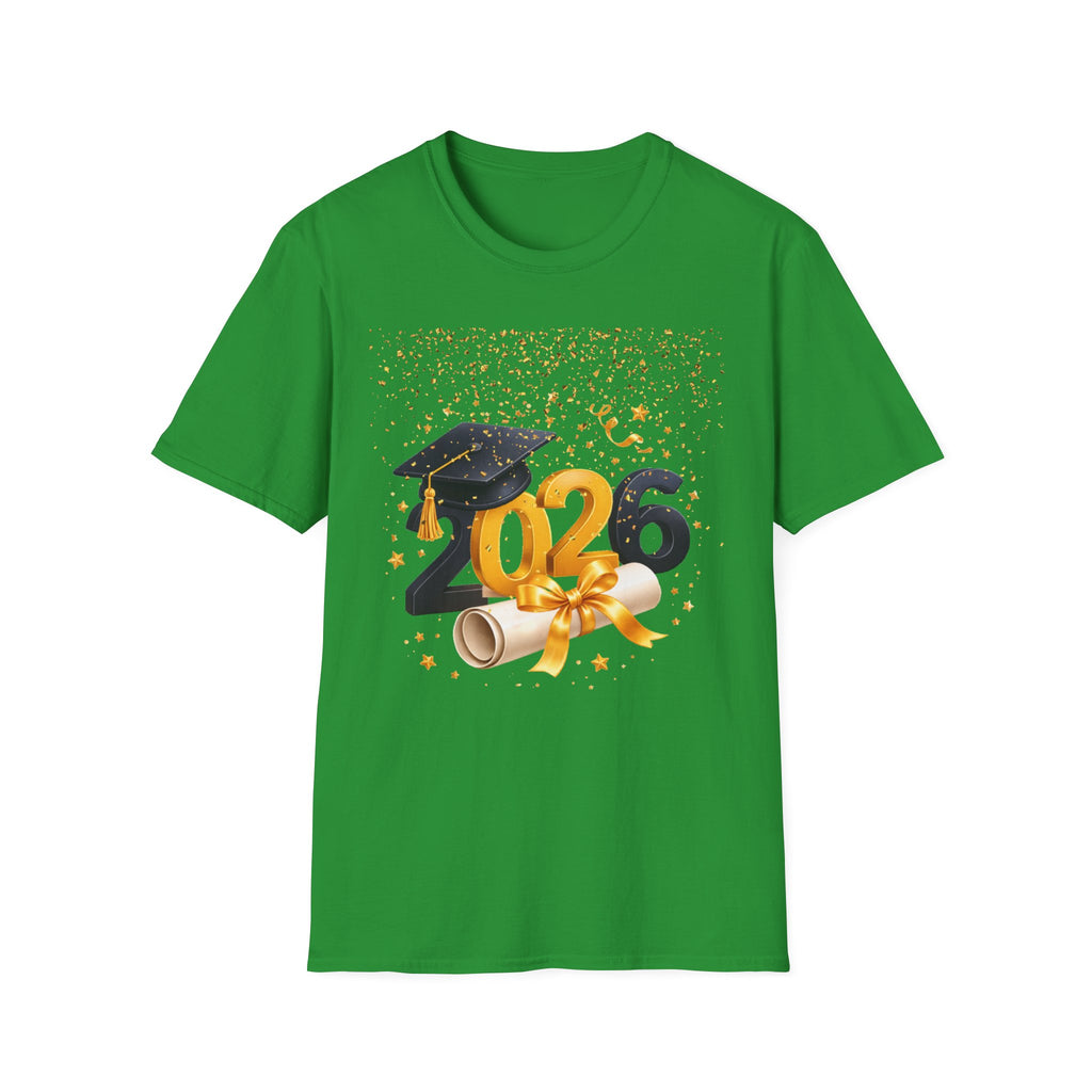 2026 Graduation T-Shirt – Class of 2026 Cap & Diploma Celebration Tee