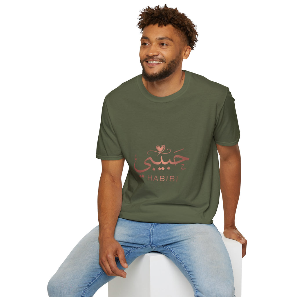 Habibi Script T-Shirt — Arabic Love Tee with Heart Accent