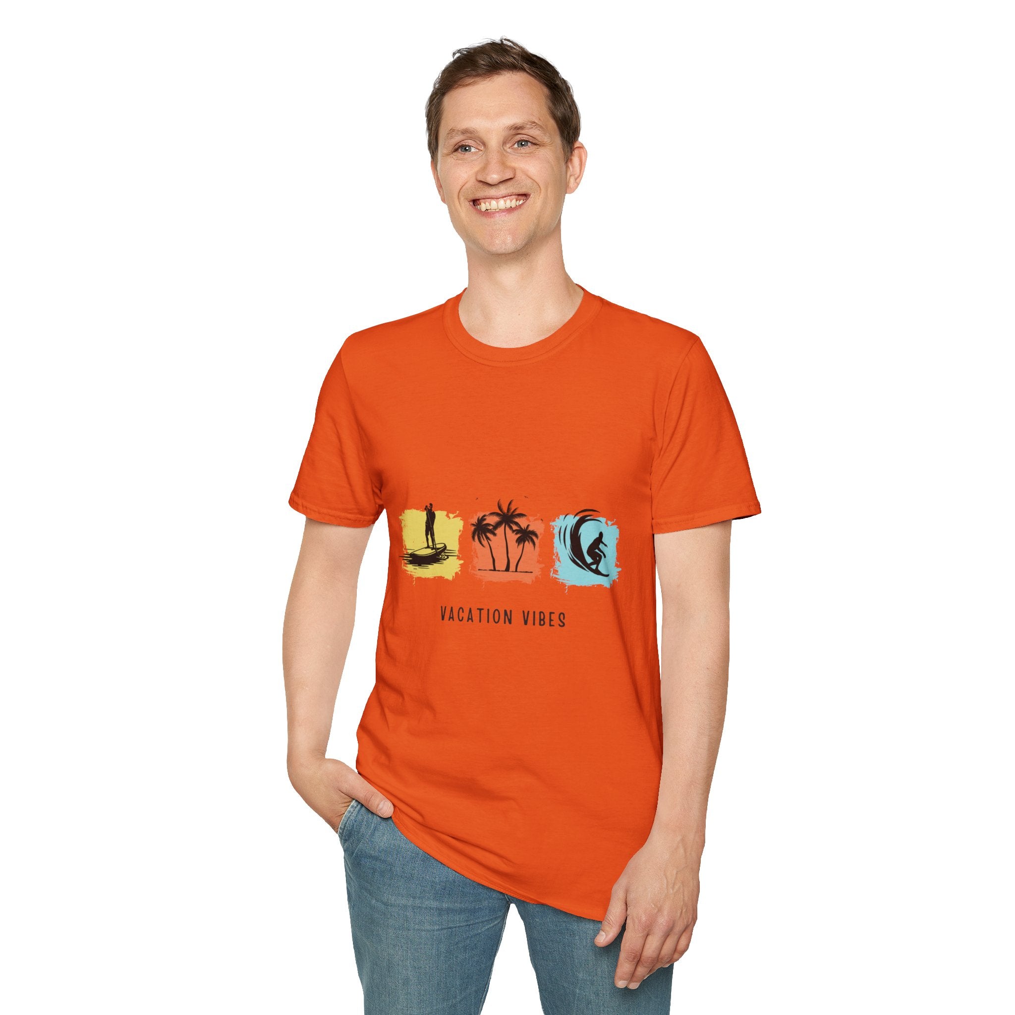 Vacation Vibes T-Shirt — Beach Surf Palm Tree Graphic Tee
