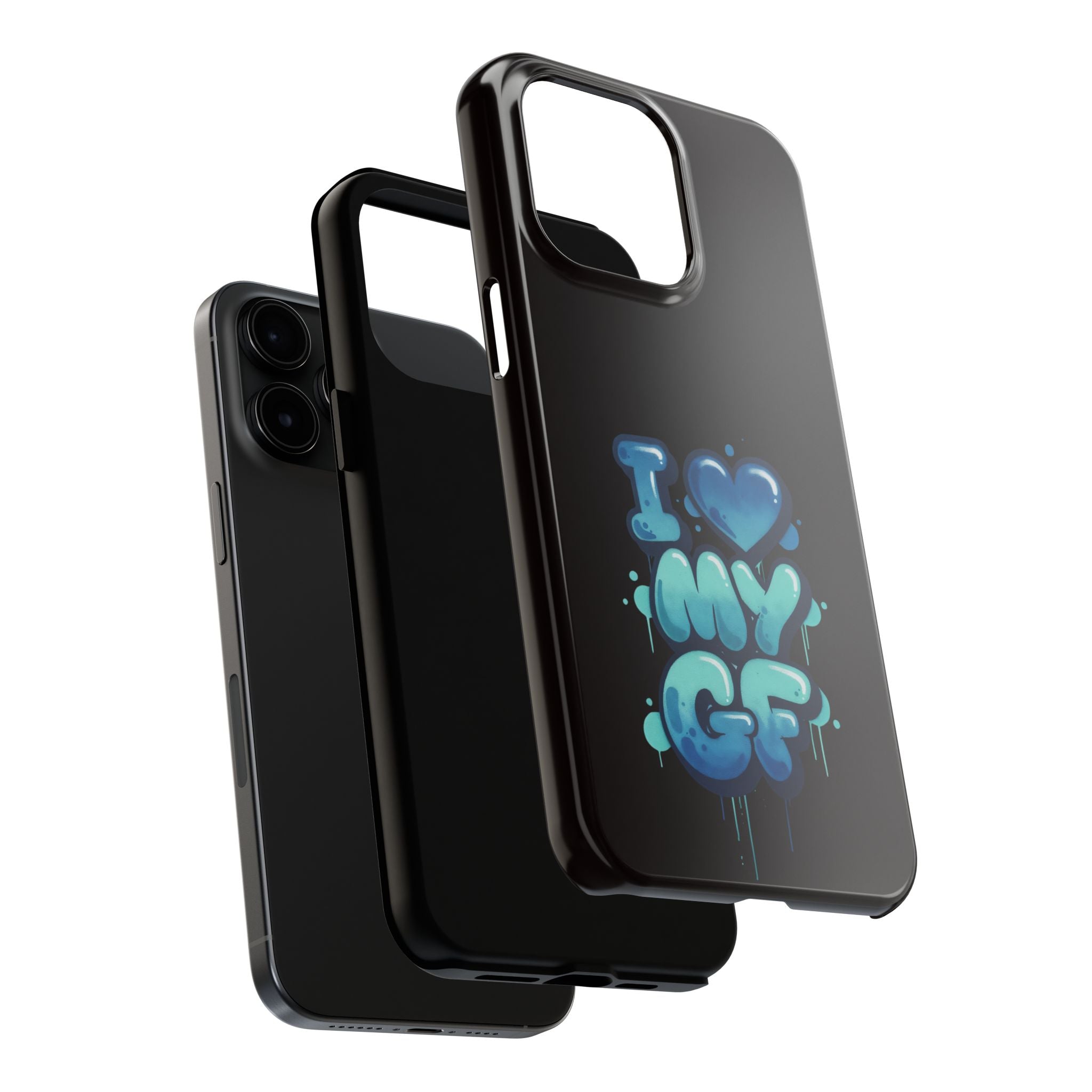 I Love My GF Phone Case — Protective Glossy "I  My GF" Design