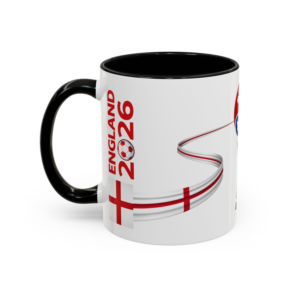 England 2026 Soccer Cup Accent Coffee Mug