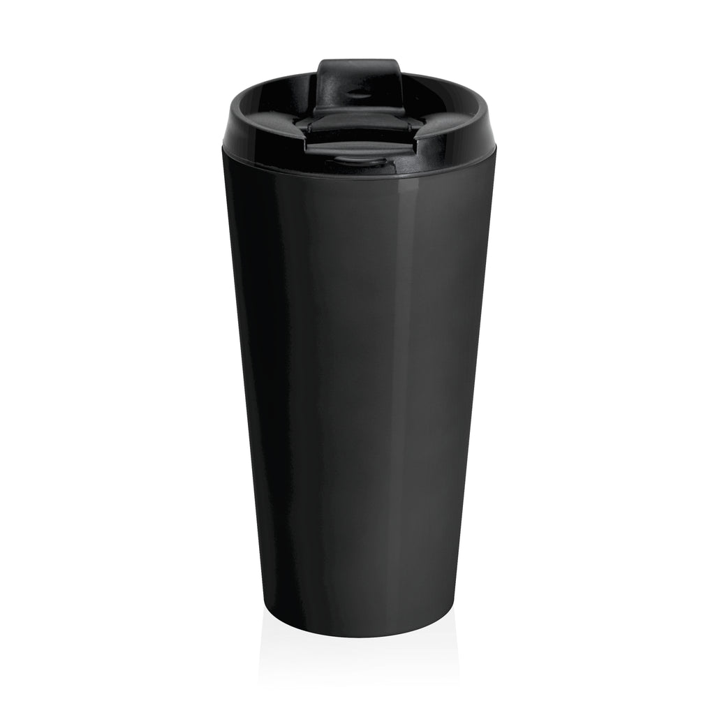Father's Day Stainless Steel Travel Mug — 'Happy Father's Day' Silhouette Gift