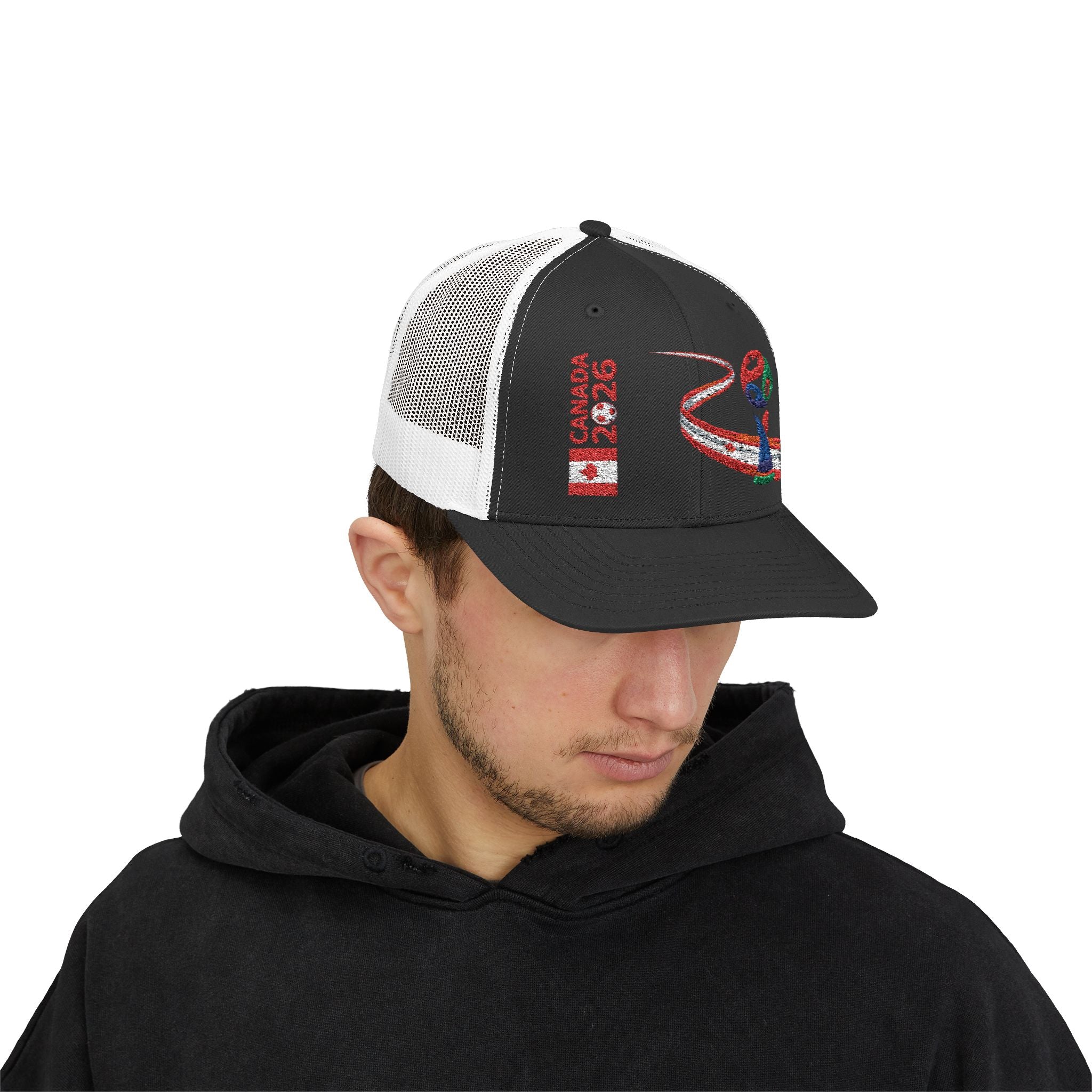Canada 2026 Snapback Trucker Hat — Red Maple Road Design