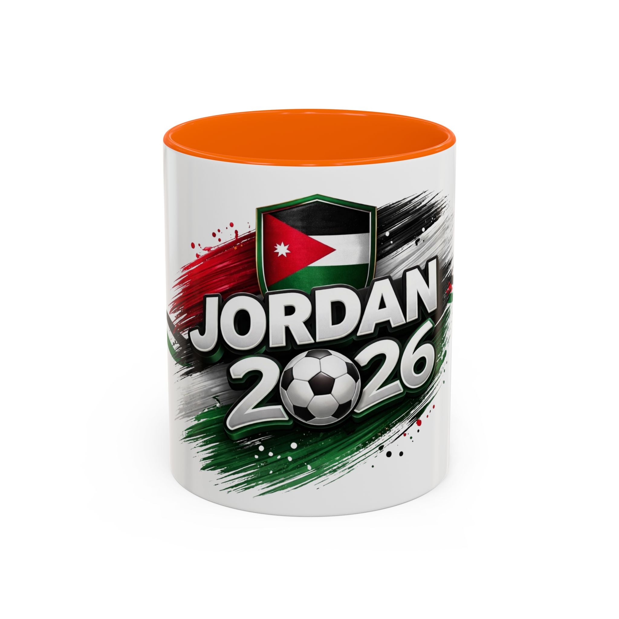 Jordan 2026 Soccer Accent Coffee Mug – Jordan Flag Football Fan Gift (11/15oz)