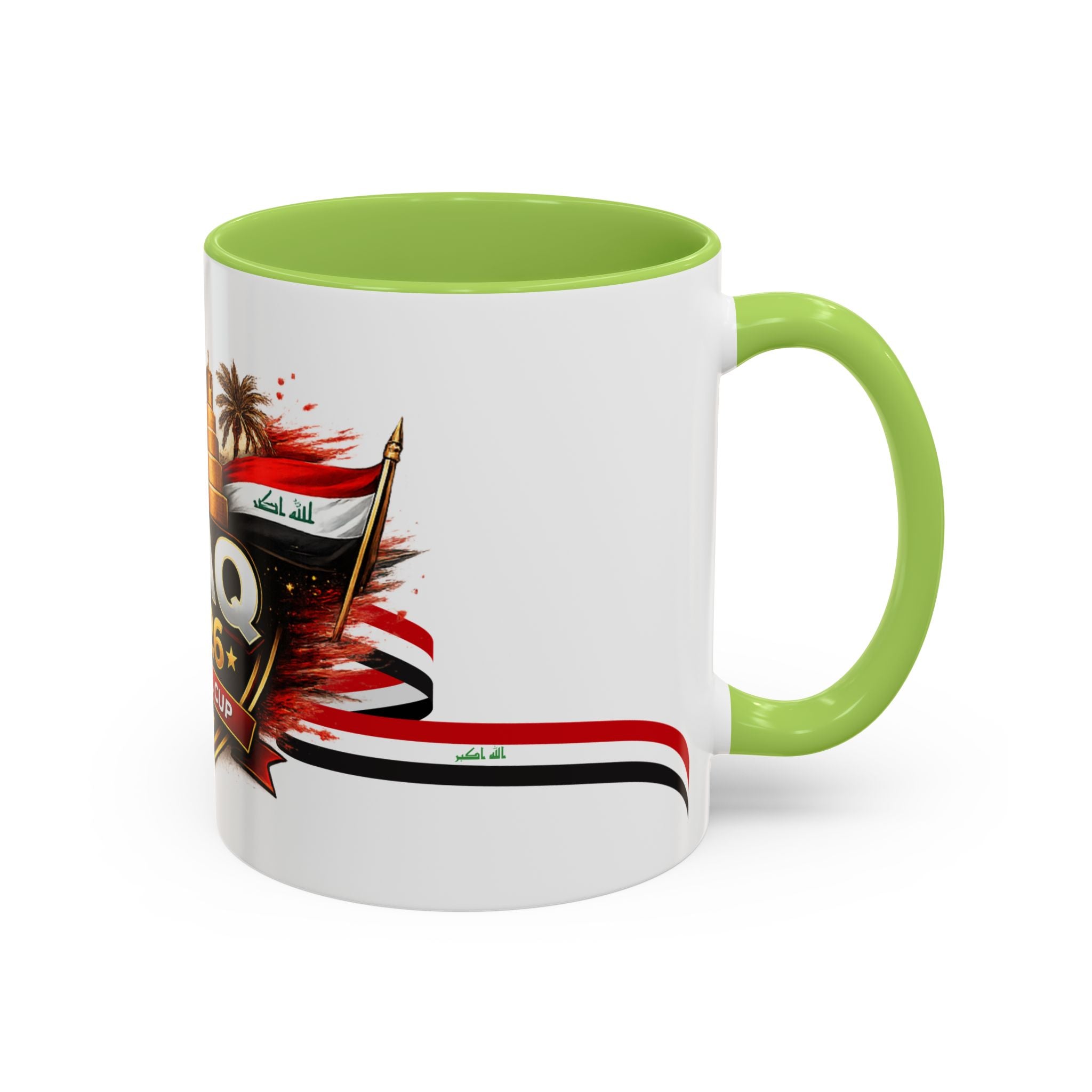 Iraq 2026 Football Cup Accent Coffee Mug – National Team Soccer Fan Gift