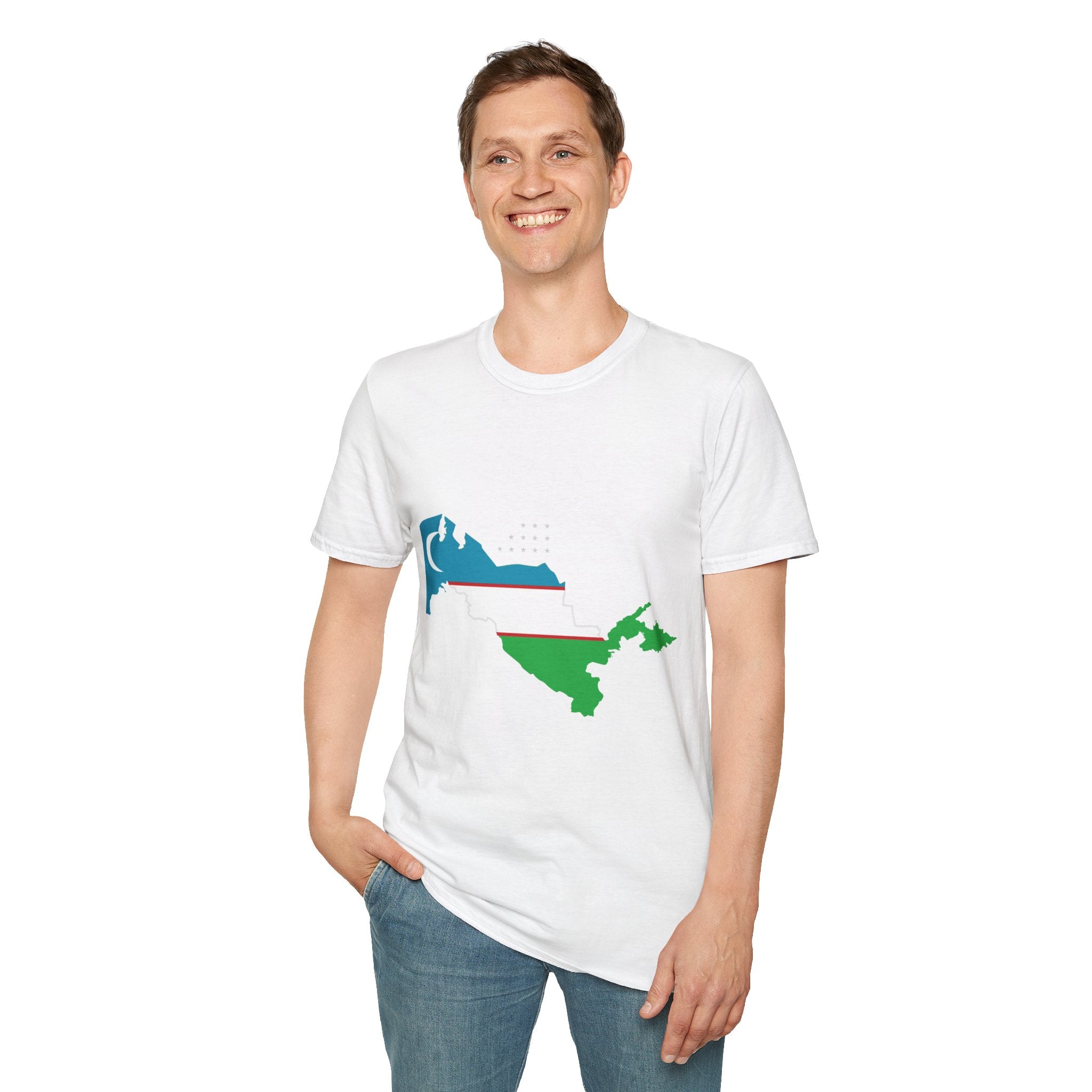Uzbekistan Flag Map T-Shirt — Central Asian Patriot Tee