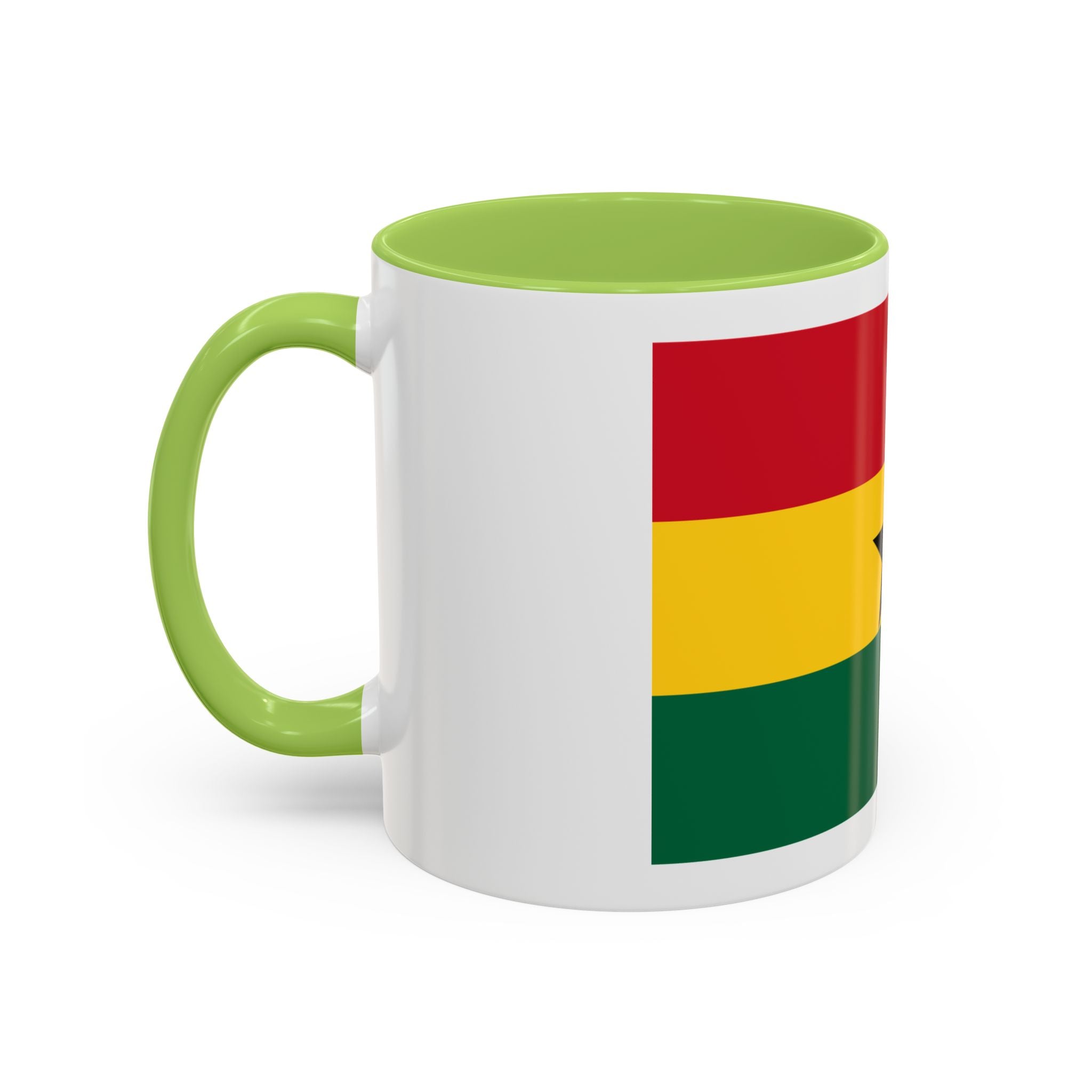 Ghana Flag Accent Coffee Mug – Black Star Red Yellow Green 11/15oz