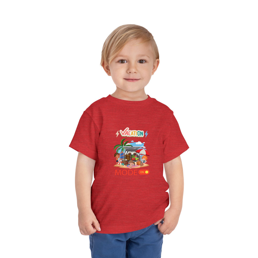 Toddler Tee – "Vacation Mode" Beach Graphic Kids Shirt