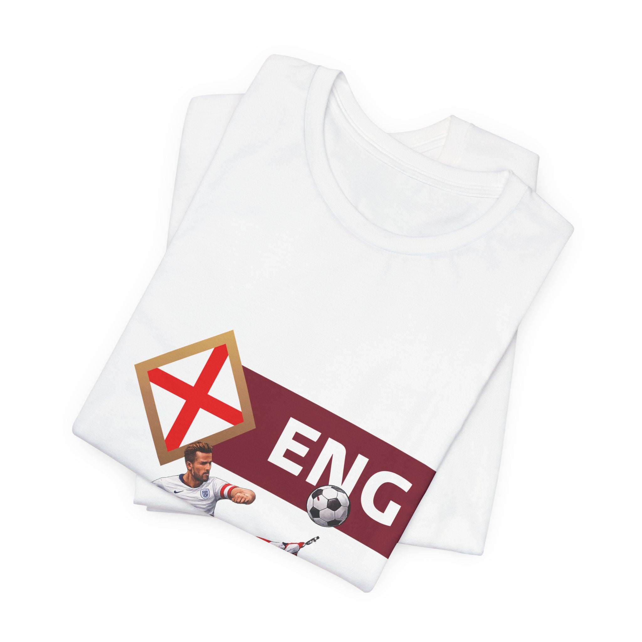 England Soccer Tee — ENG Football Fan Shirt with St George Flags