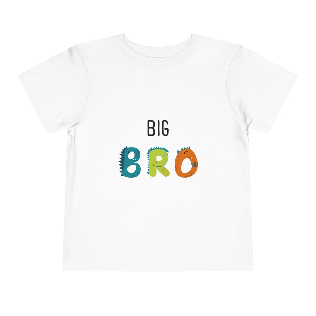 Toddler Tee "Big Bro" Monster Letters – Big Brother Announcement Shirt