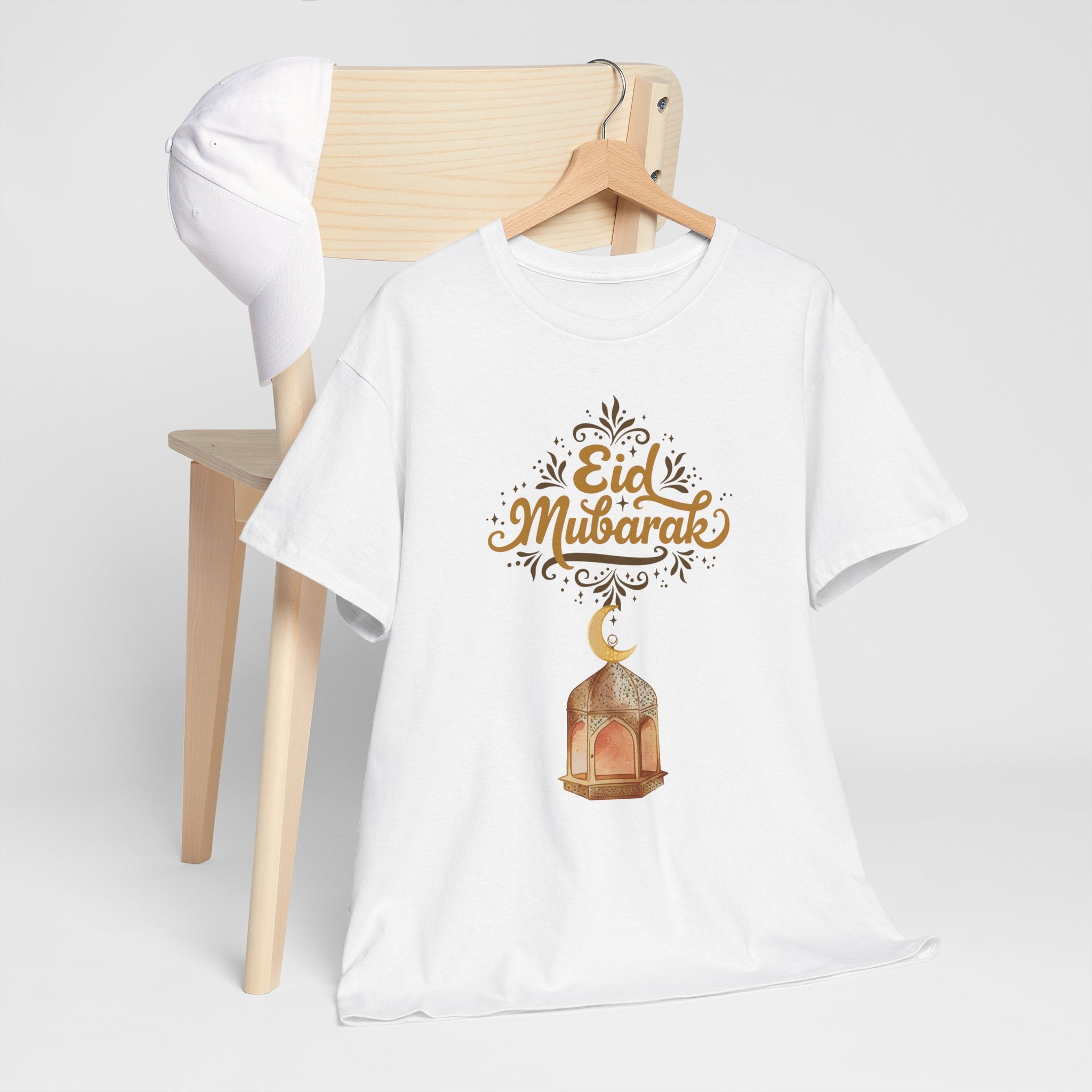 Eid Mubarak T-Shirt — Festive Lantern & Crescent Tee for Ramadan Celebrations