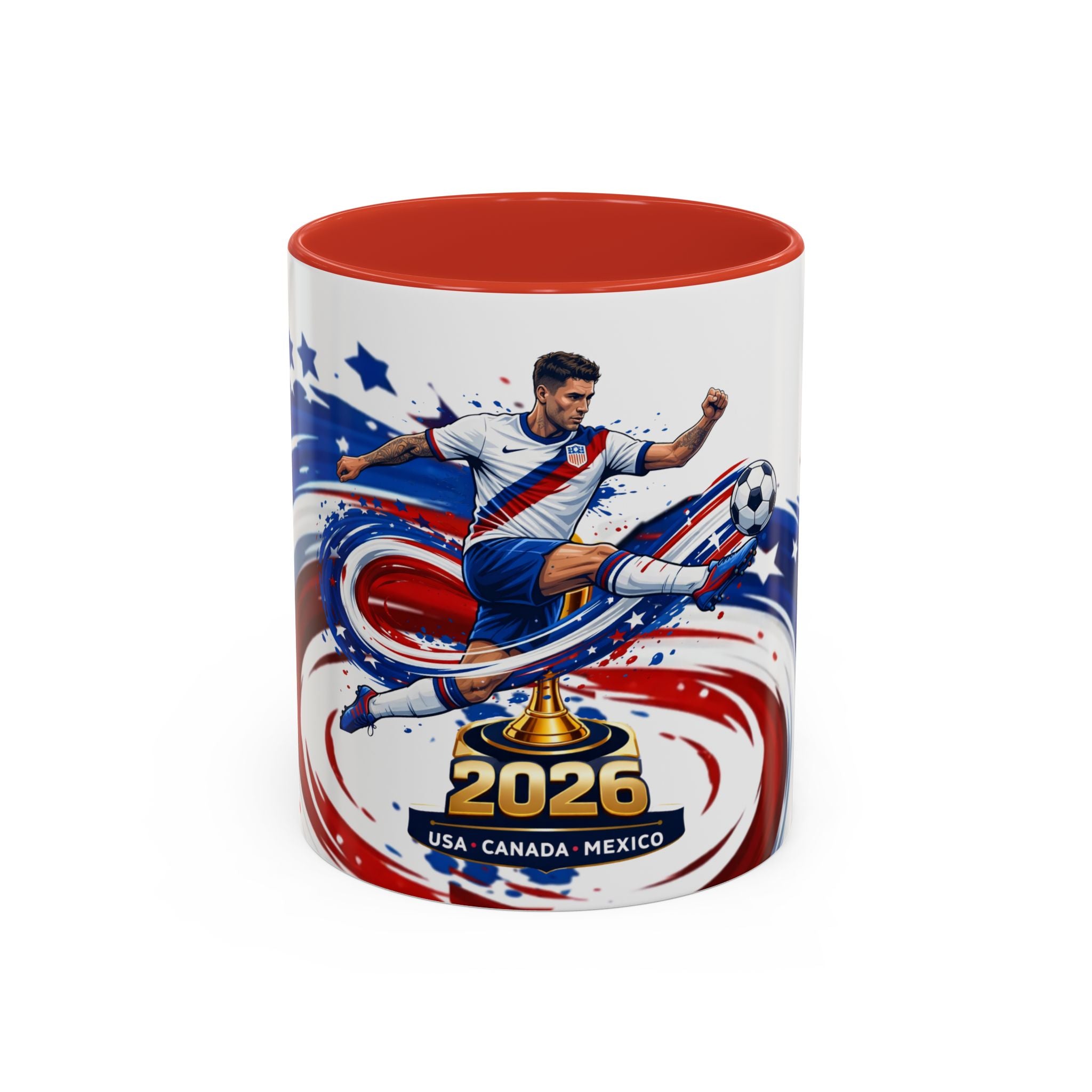 2026 CONCACAF Soccer Champion Accent Mug — USA Canada Mexico  Cup Qualifier Design