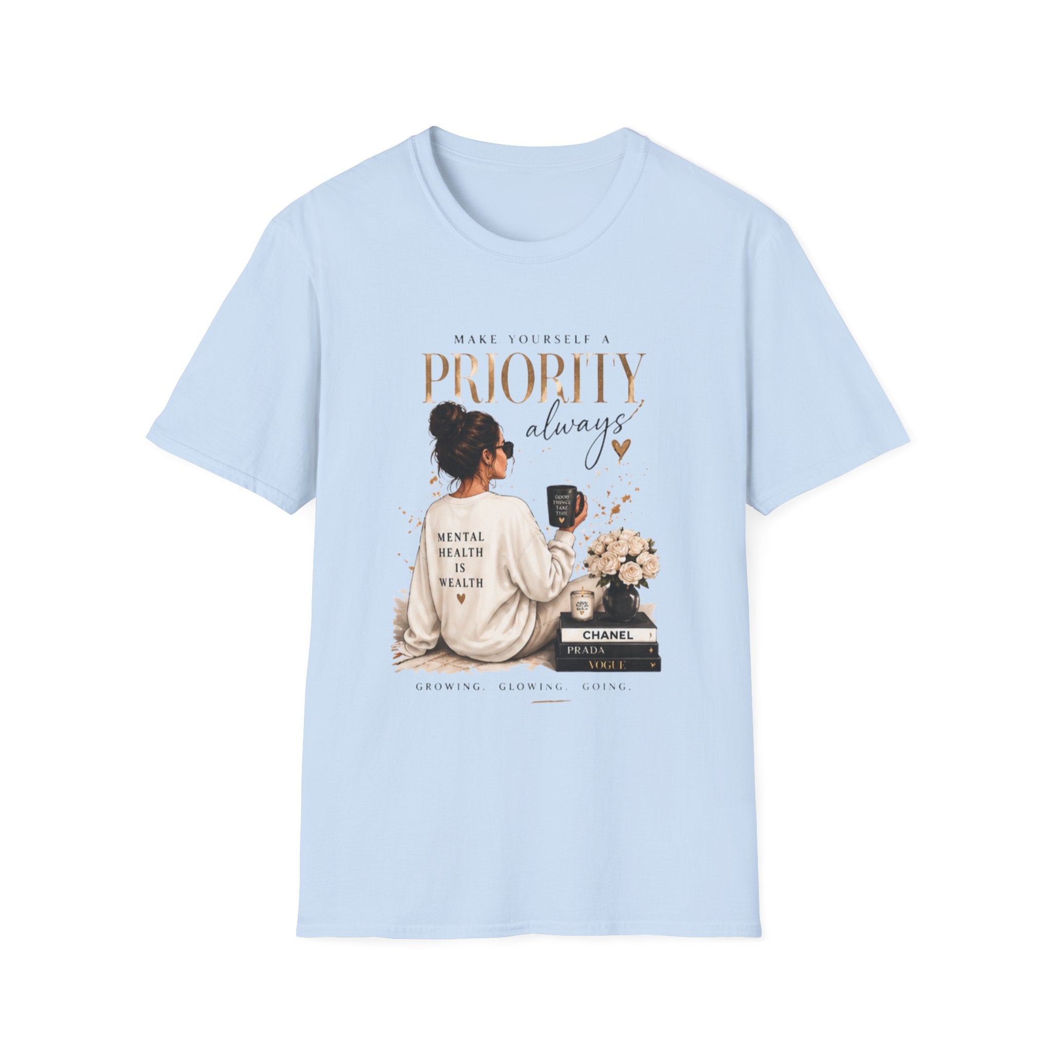 Prioritize Yourself T-Shirt – "Prioritiy Always" Self-Care Graphic Tee