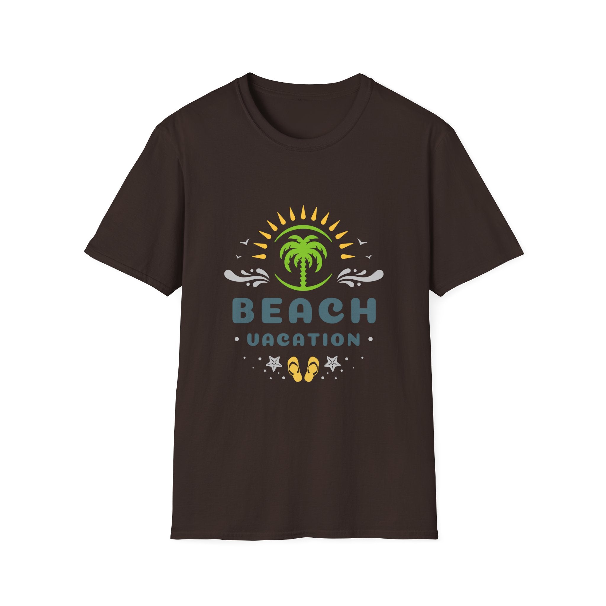 Beach Vacation T-Shirt — Palm Tree Sunset Graphic Tee