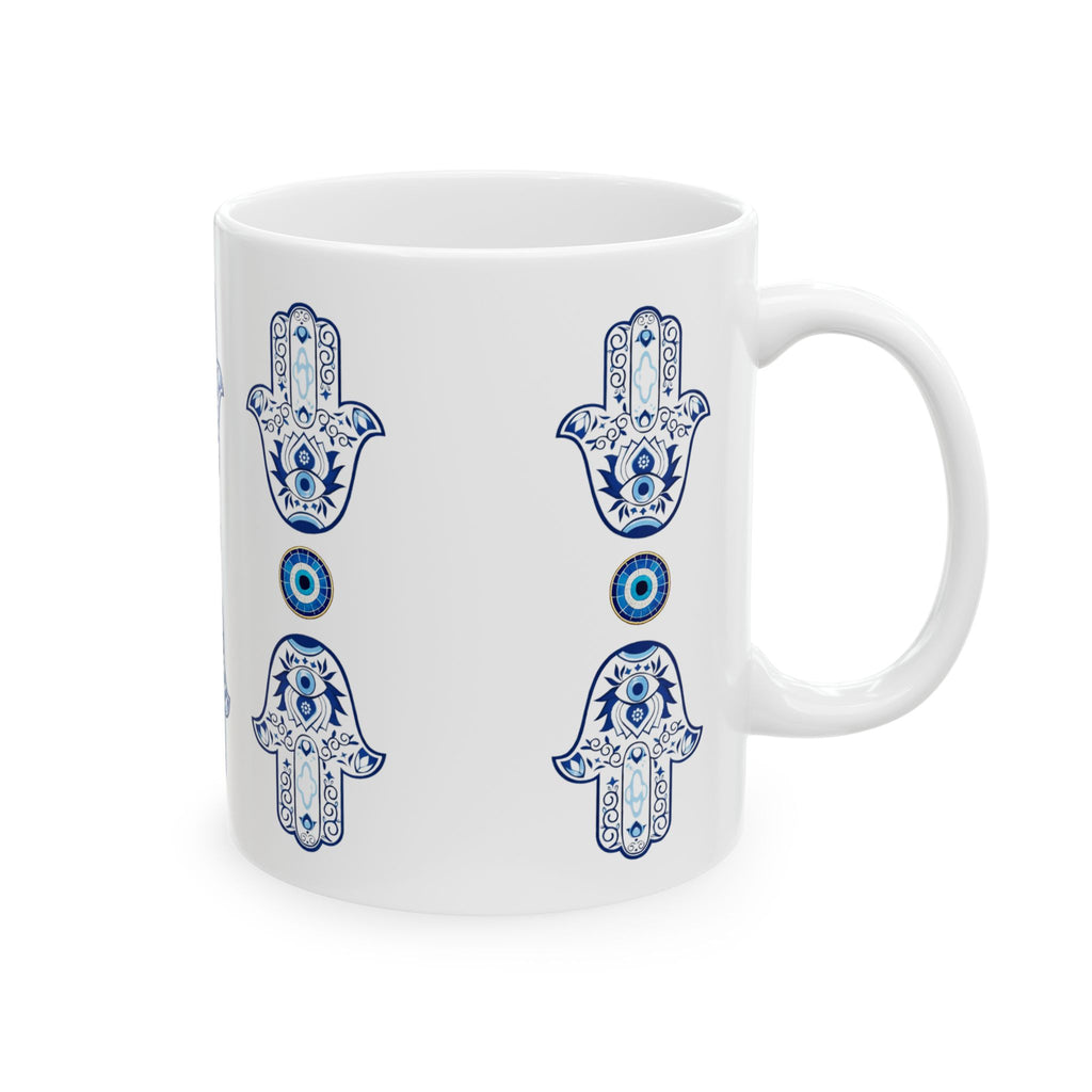Hamsa & Evil Eye Ceramic Mug
