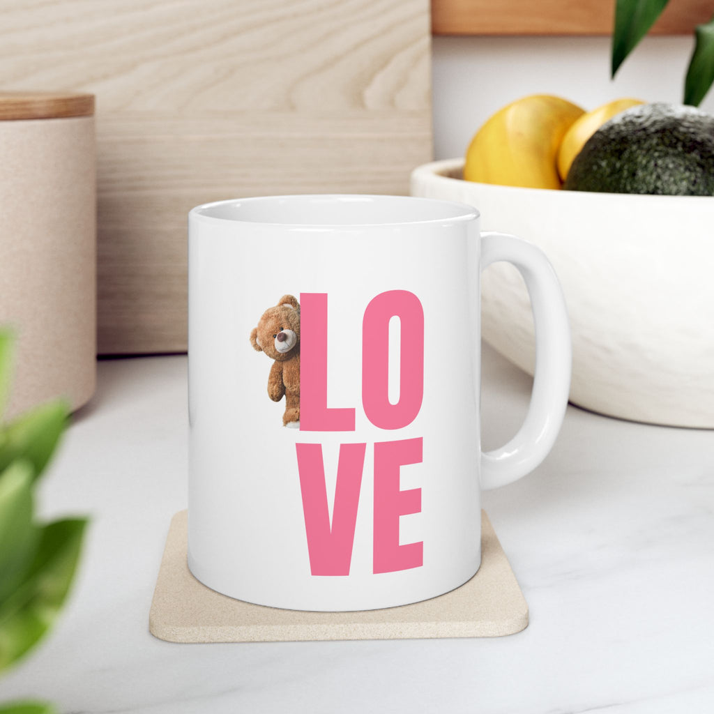 Cute Cavalier King Charles Puppy Ceramic Mug - 'Puppy Love' Coffee Cup (11oz, 15oz)