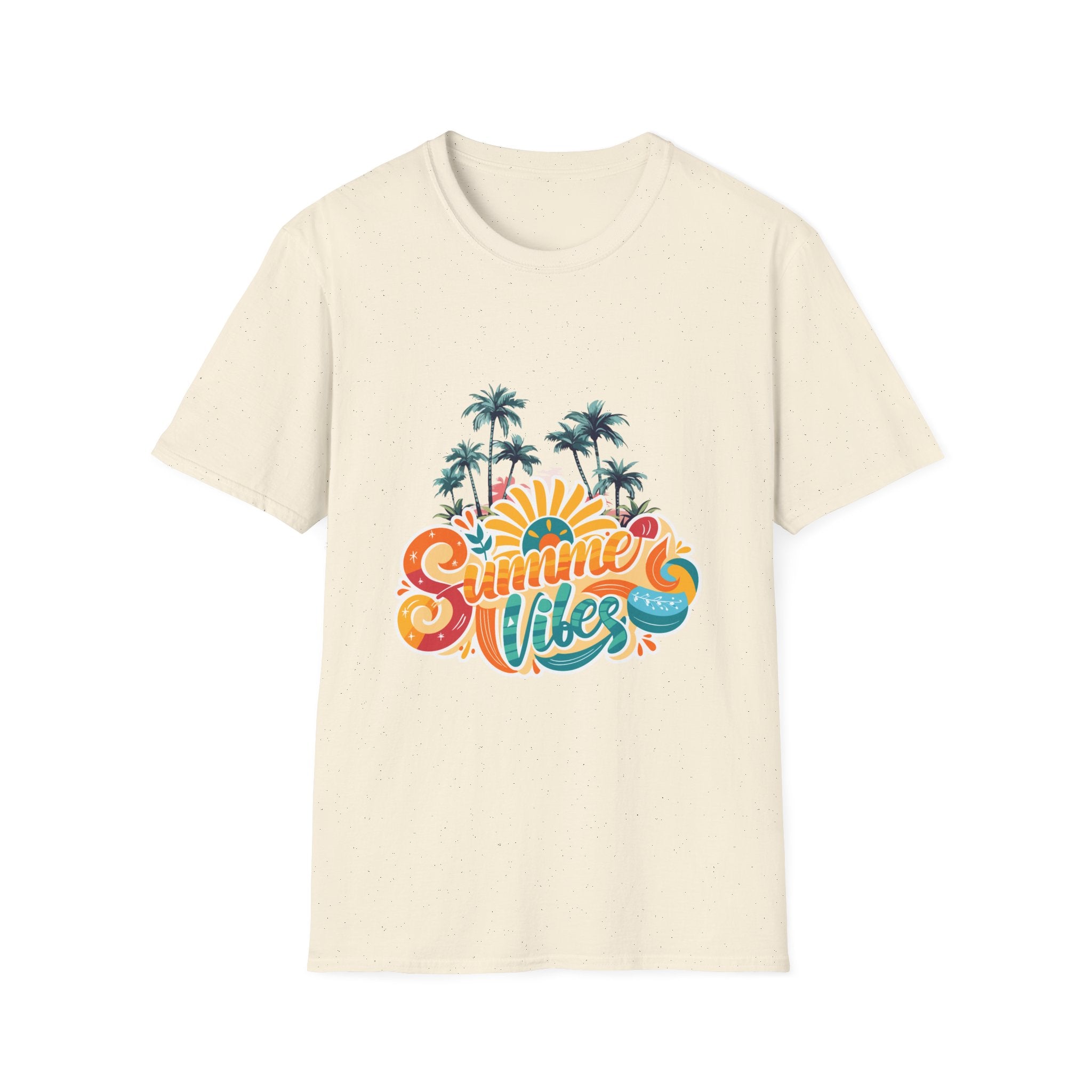 Summer Vibes T-Shirt — Retro Beach Palm Tree Graphic