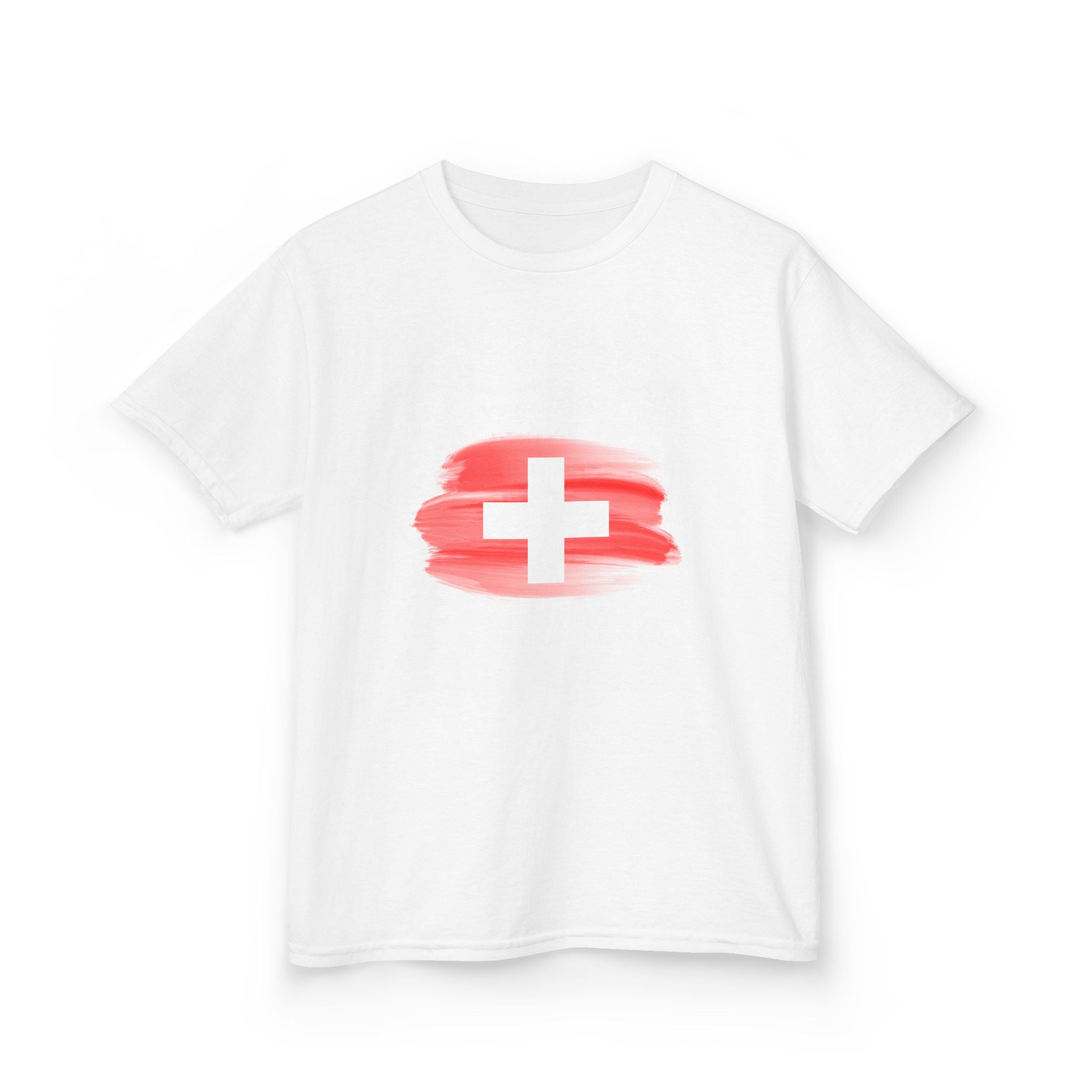 Switzerland Kids Switzerland Flag T‑Shirt — I  Switzerland Graphic