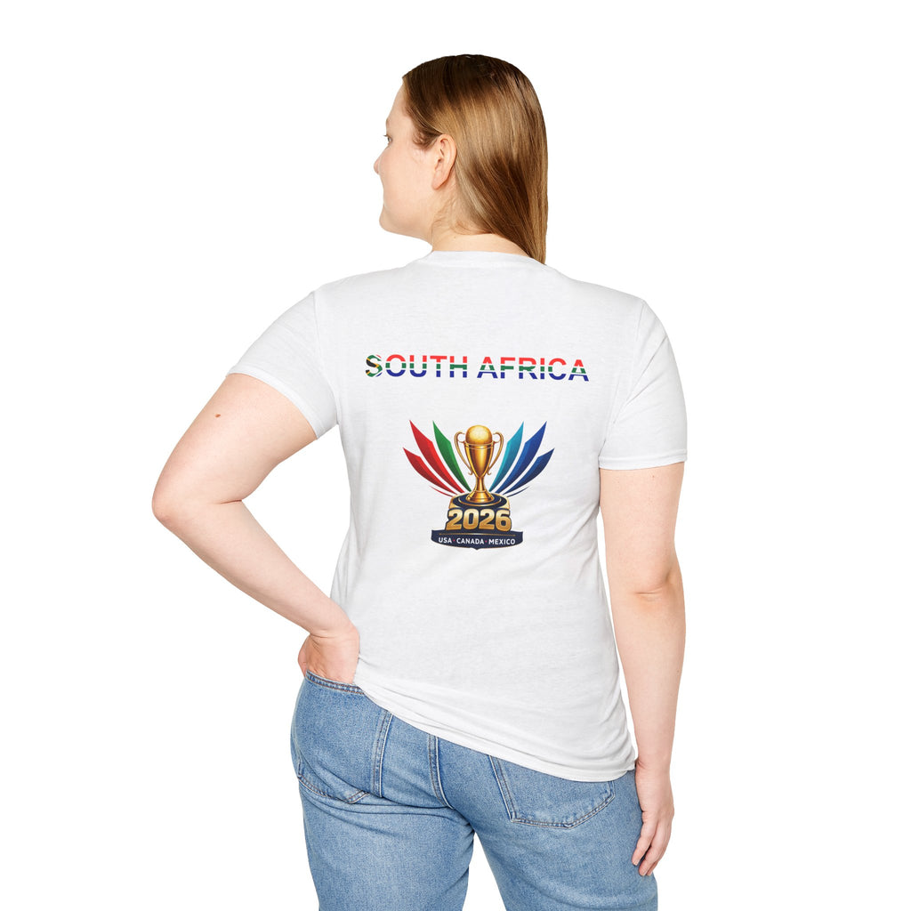 South Africa 2026 Football Trophy T-Shirt — Map & Fans Cup Souvenir