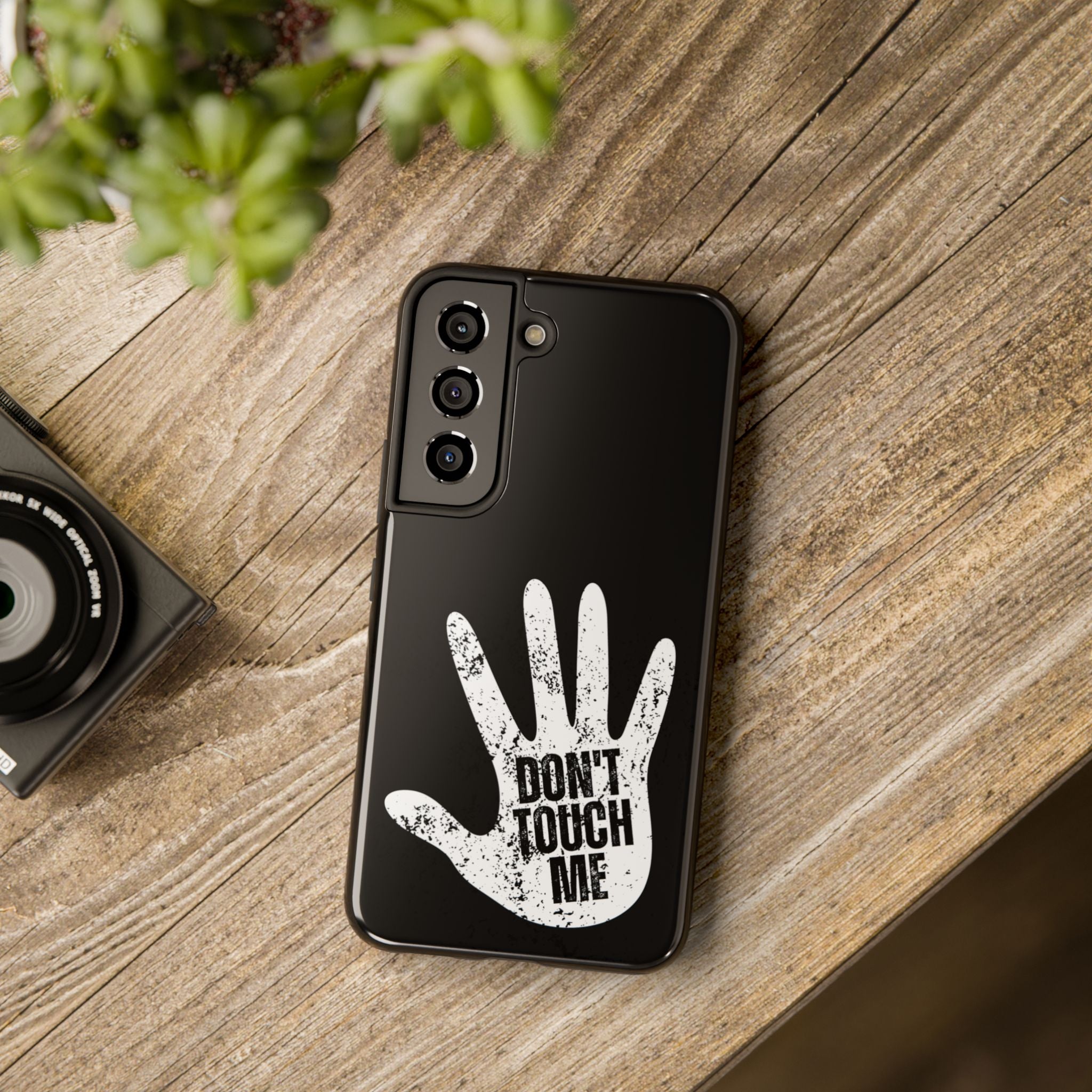 Phone Case — “Don’t Touch Me” Black Protective Tough Case