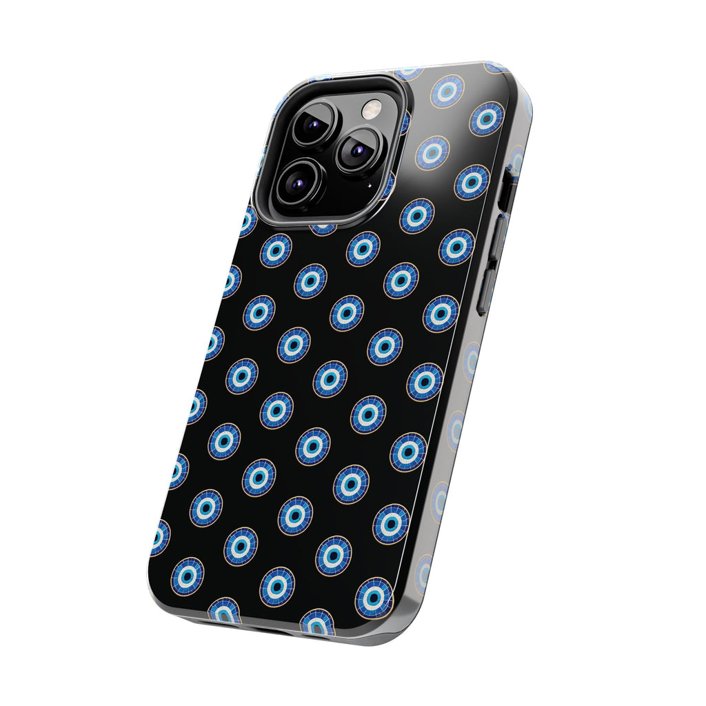 Evil Eye Pattern Tough Phone Case — Protective Blue Nazar Design