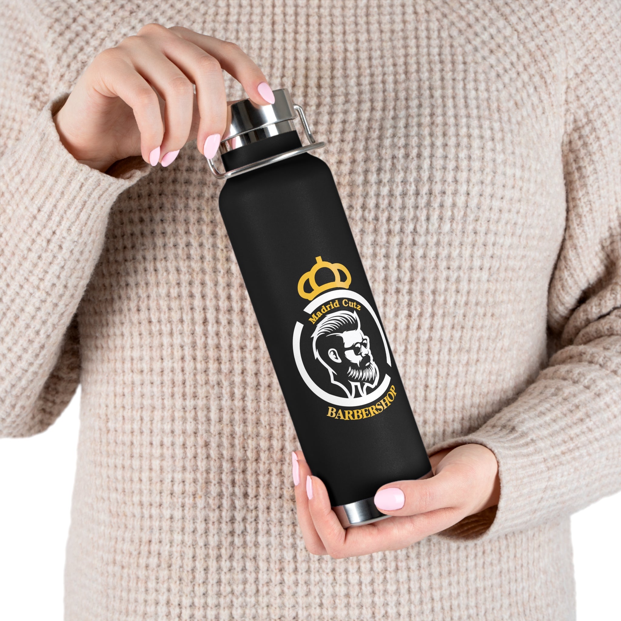 Madrid Cutz Logo Insulated Water Bottle — 22oz Copper Vacuum Flask