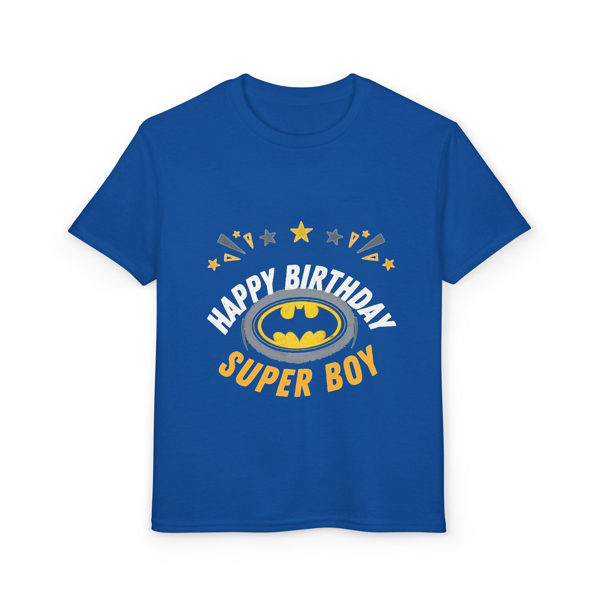 Happy Birthday Super Boy Youth T-Shirt – Superhero Birthday Tee for Boys