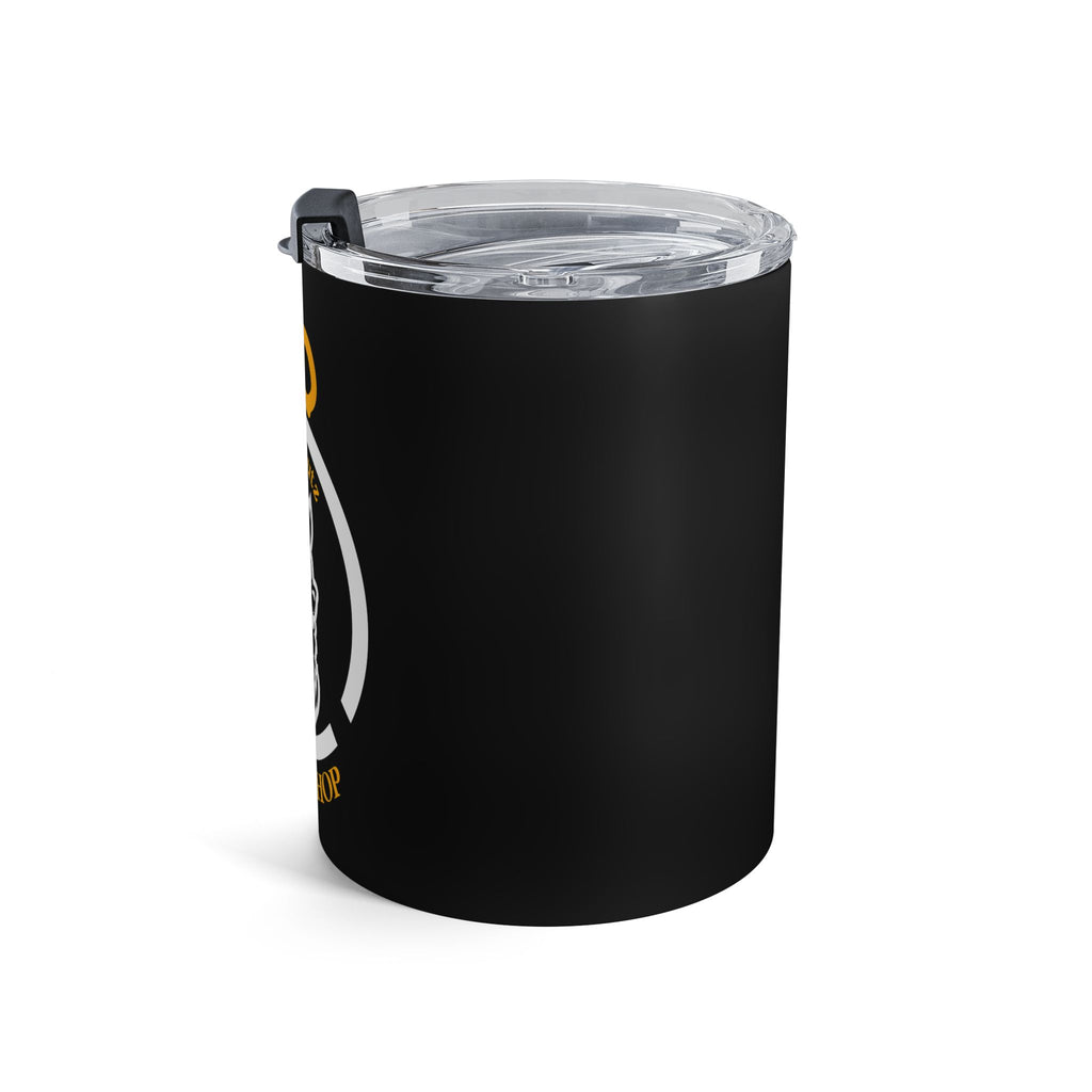 Barbershop Logo 10oz Tumbler — Madrid Cutz King Beard Coffee Cup