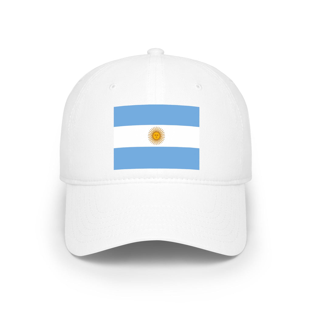 Argentina Flag Baseball Cap — Low Profile Embroidered Soccer Fan Hat