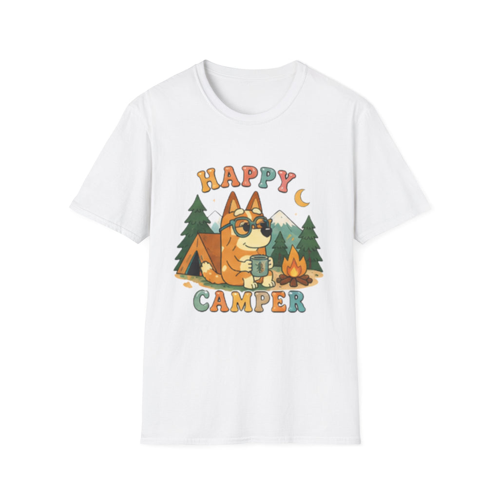 Happy Camper T-Shirt — Cute Camping Dog Graphic Tee