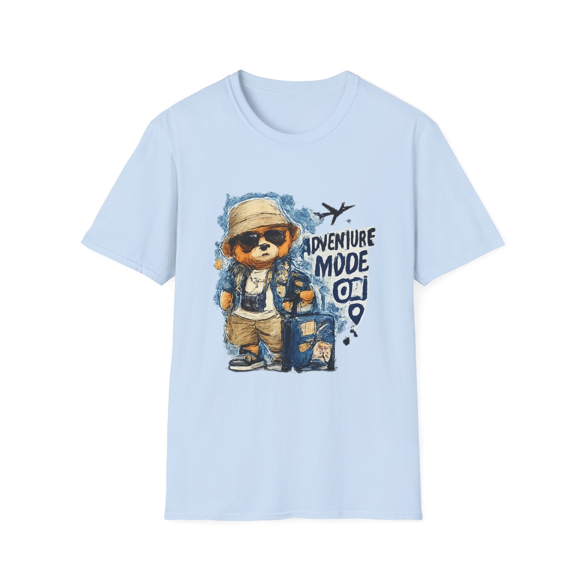 Adventure Mode On T-Shirt — Cute Travel Bear Graphic Tee