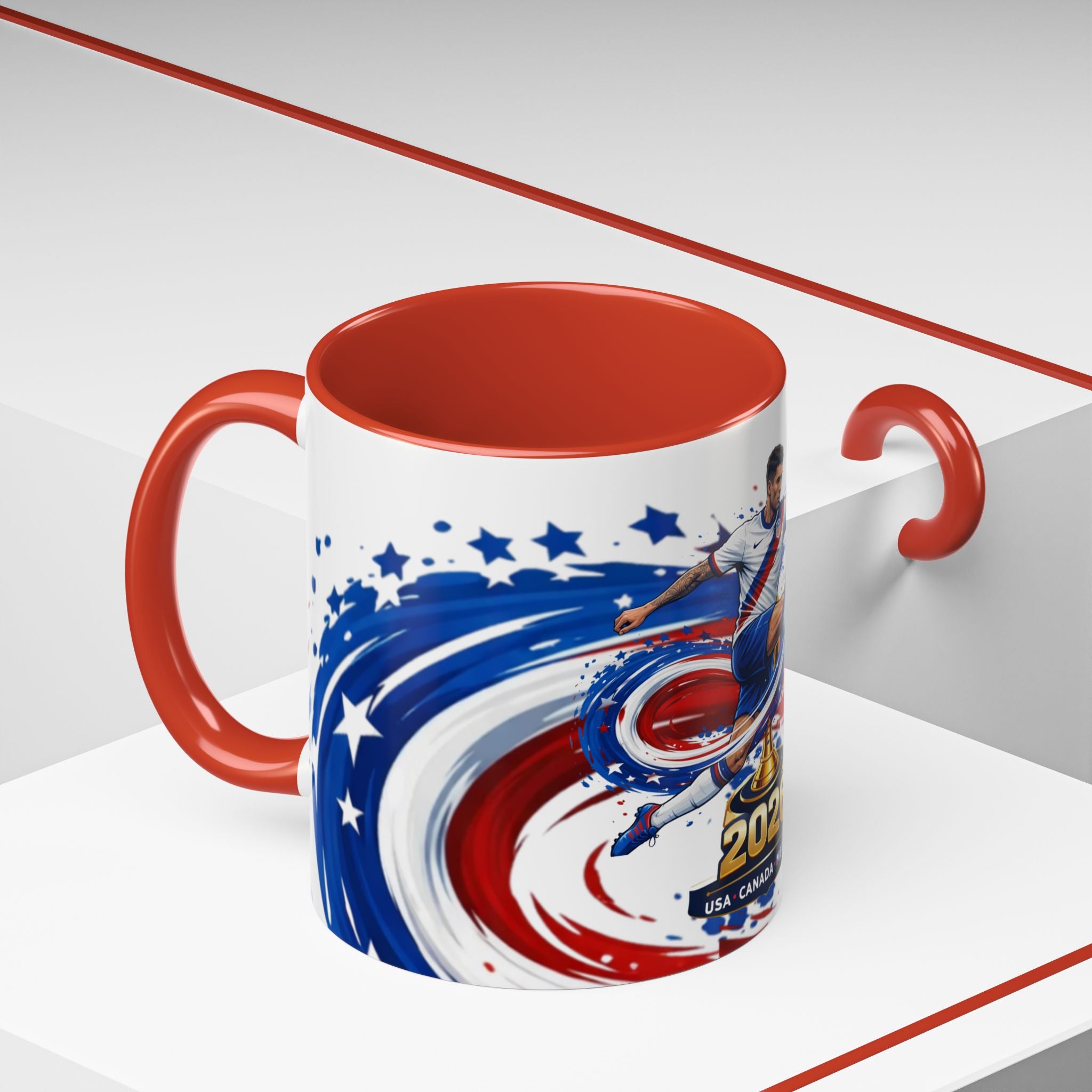 2026 CONCACAF Soccer Champion Accent Mug — USA Canada Mexico  Cup Qualifier Design