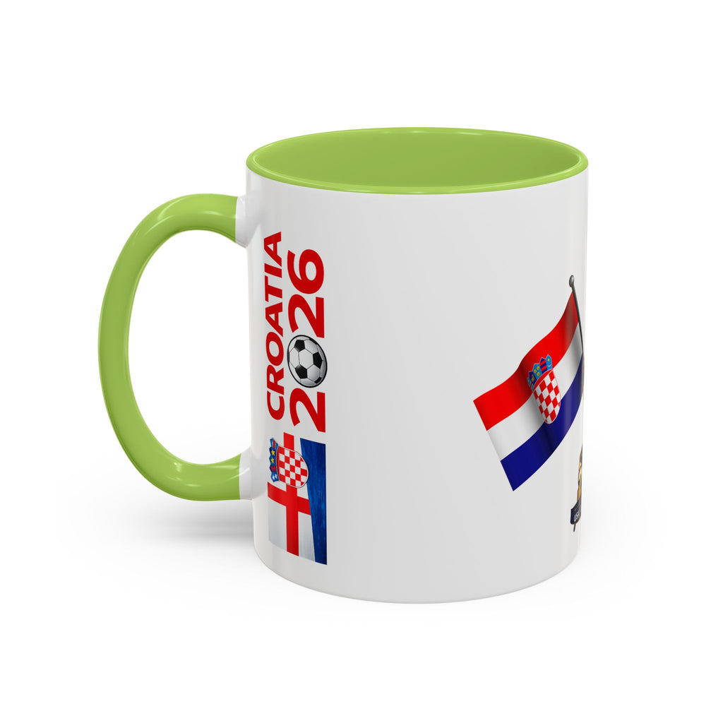 Croatia 2026 Soccer Fan Coffee Mug — Flags & Trophy Cup Design