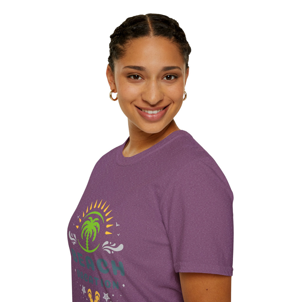 Beach Vacation T-Shirt — Palm Tree Sunset Graphic Tee