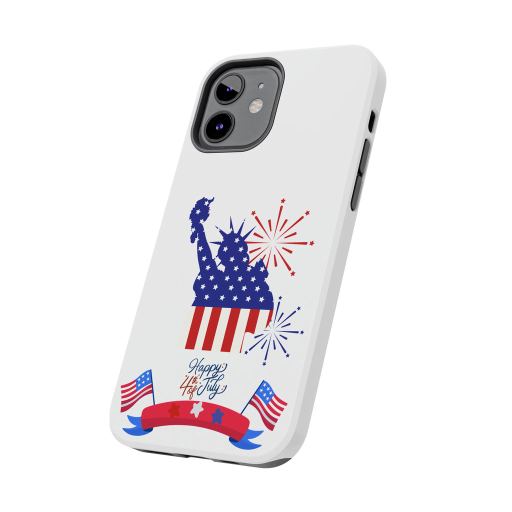 4th of July Tough Phone Case — Statue of Liberty USA Flag Design