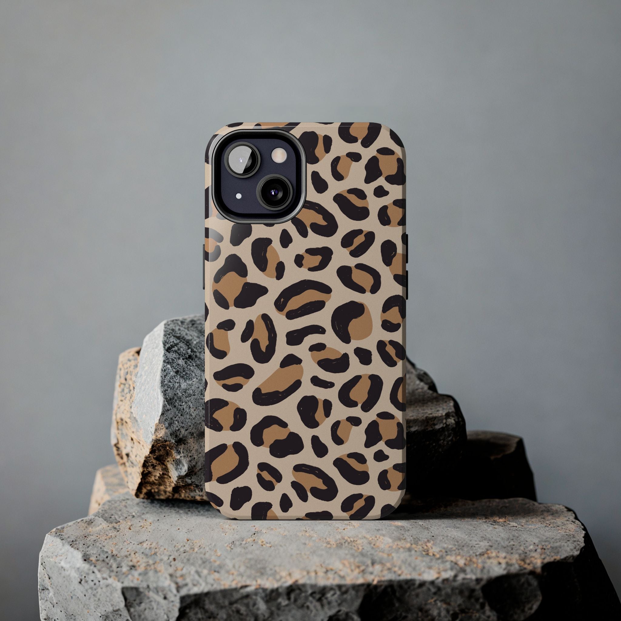 Leopard Print Tough Phone Case – Durable Glam Protective Cover