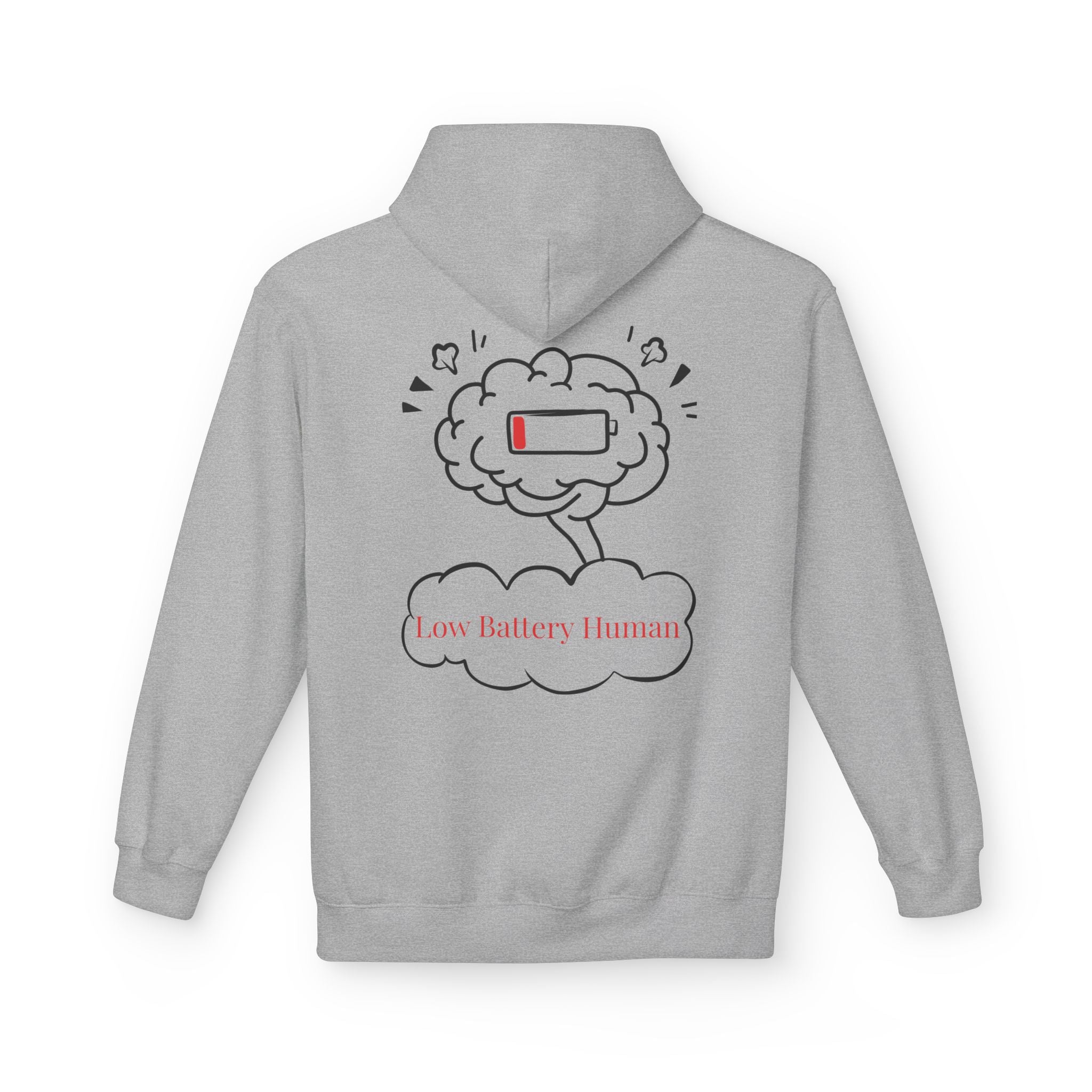 Low Battery Human Unisex Midweight Softstyle Fleece Hoodie