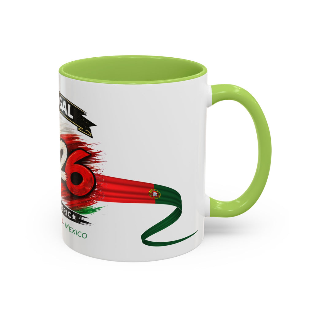 Portugal 2026 Soccer Cup Accent Coffee Mug — USA England Mexico Host Nations