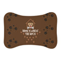 Pet Feeding Mat — "Home Is Where The Dog Is" Paw Print Food & Water Placemat