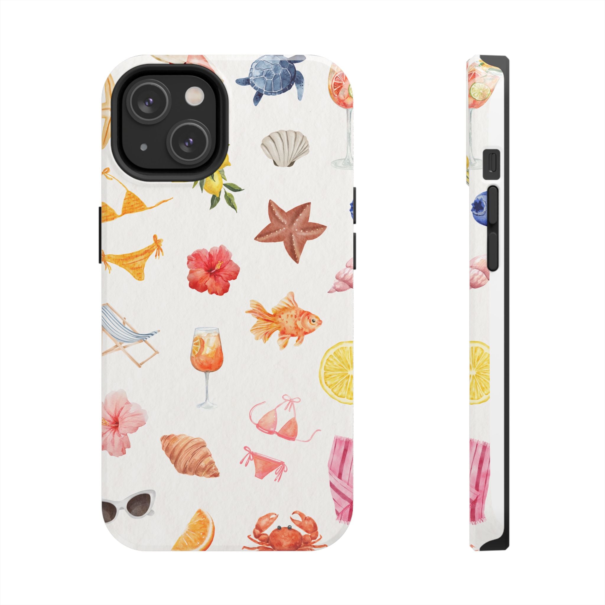 Summer Seashells Pattern Tough Phone Case — Beach Vacation Phone Cover