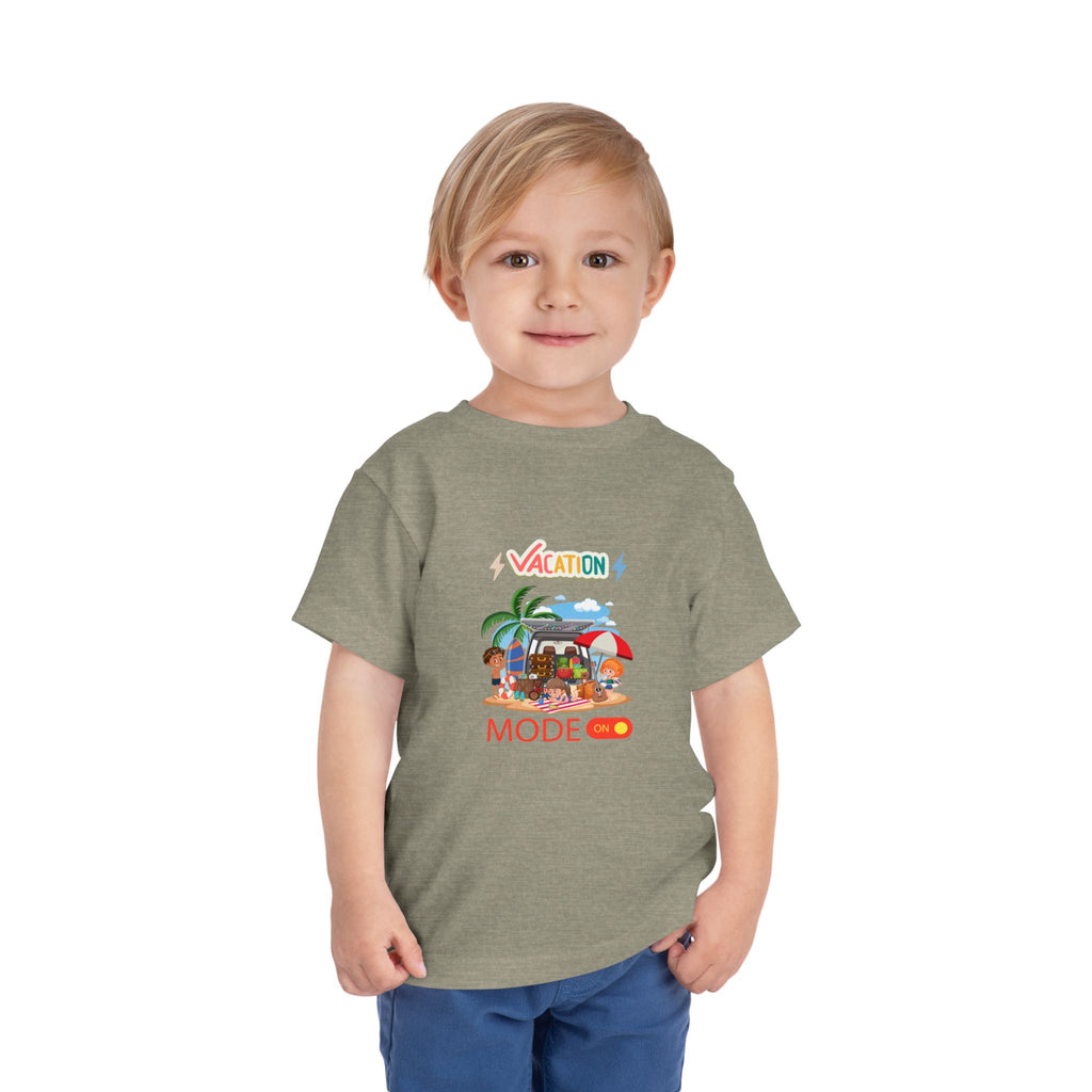 Toddler Tee – "Vacation Mode" Beach Graphic Kids Shirt