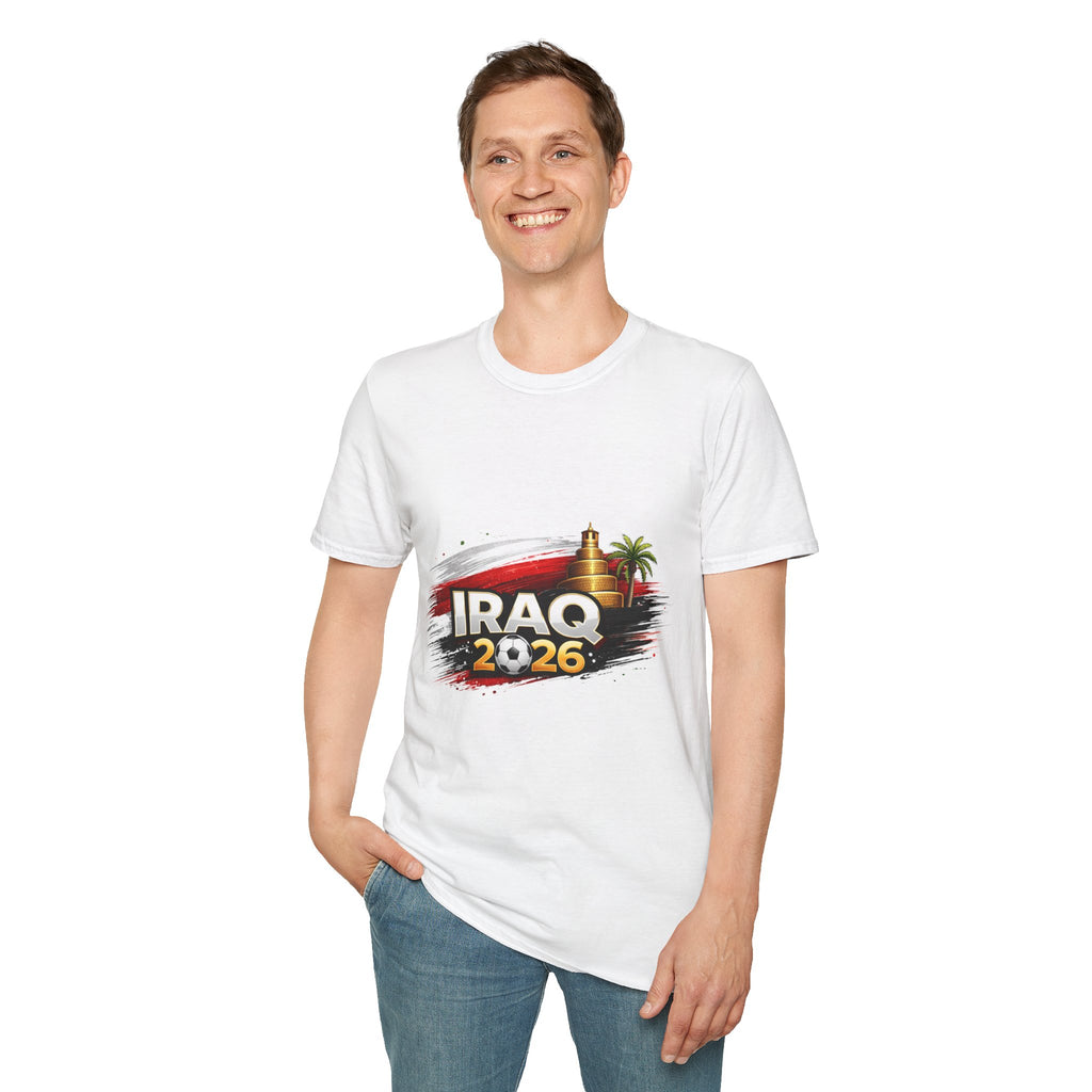 Iraq 2026 Graphic T-Shirt عراق— Iraqi Flag Map & Cultural Landmark Tee