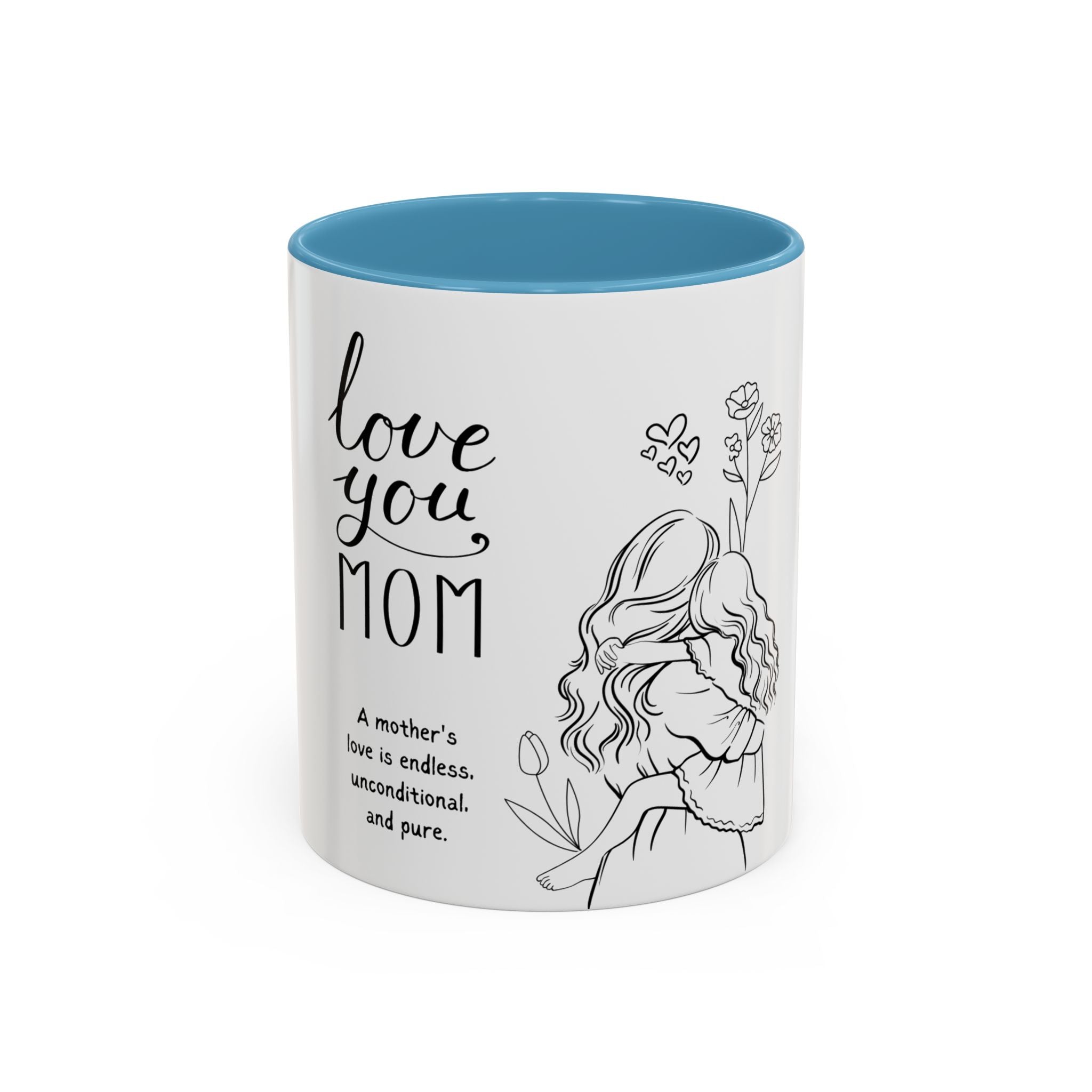 I love you mom Accent Coffee Mug (11, 15oz)