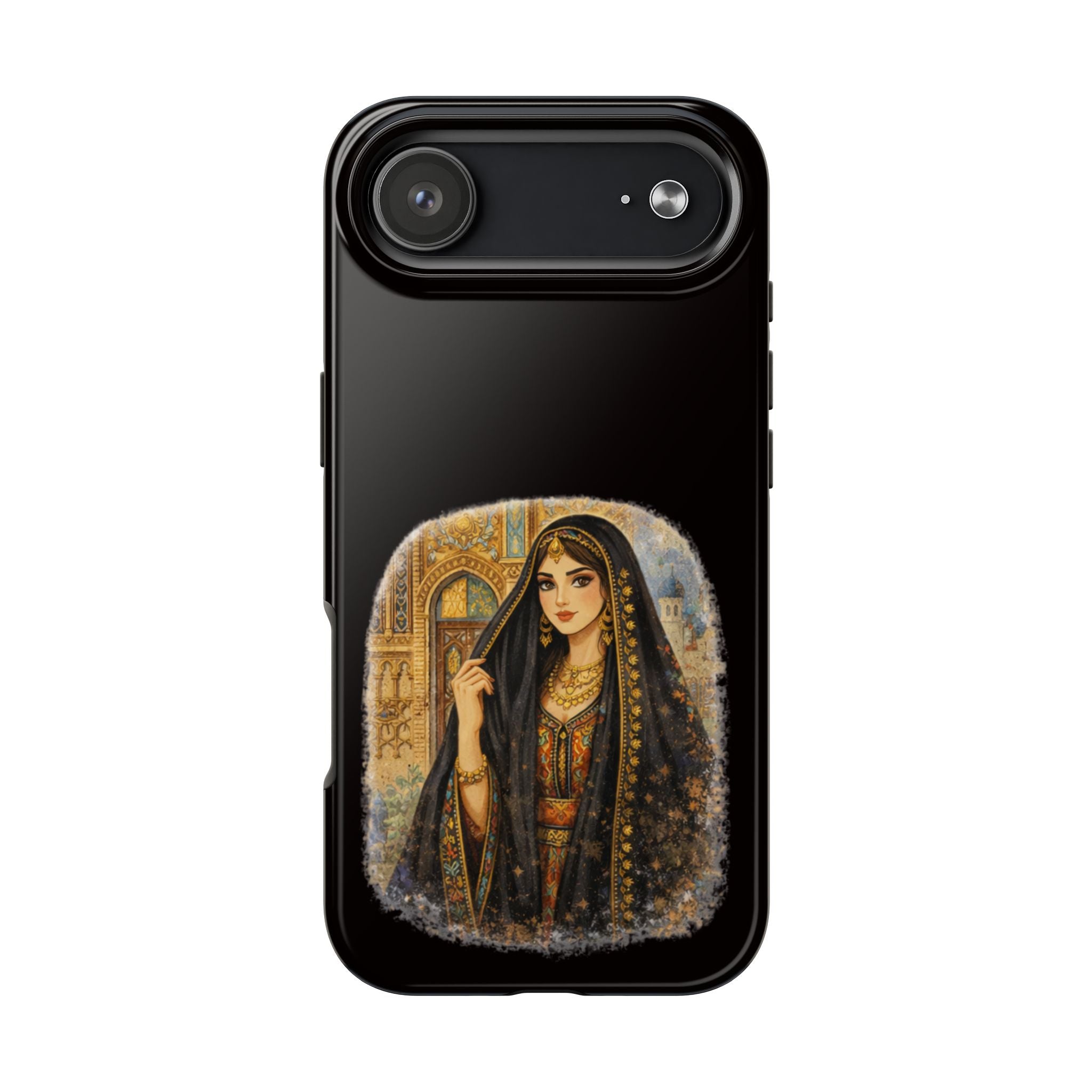 Elegant Persian Princess Tough Phone Case – Vintage Middle Eastern Art iPhone Cover