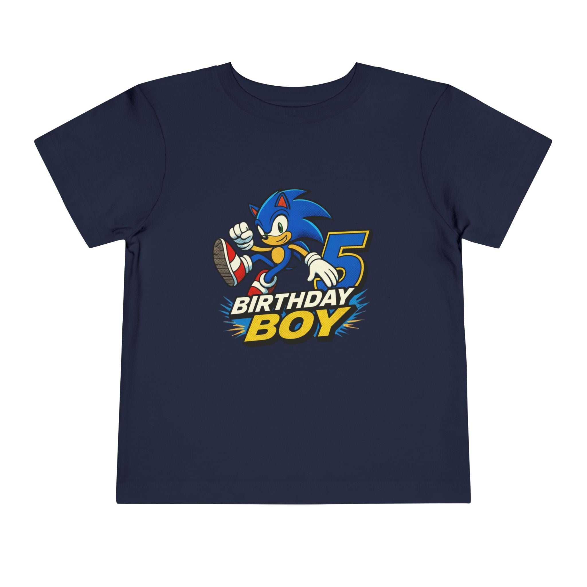 5th Birthday Boy Toddler Tee — SONIC 5 Birthday Shirt
