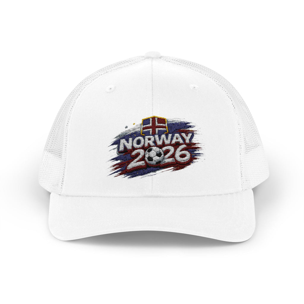 Norway 2026 Trucker Cap - Embroidered Norwegian Flag Snapback