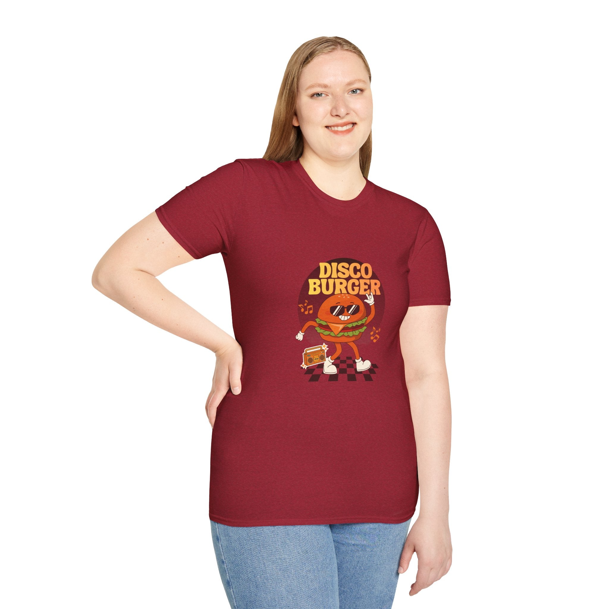 Disco Burger T-Shirt — Retro Dancing Burger Graphic Tee
