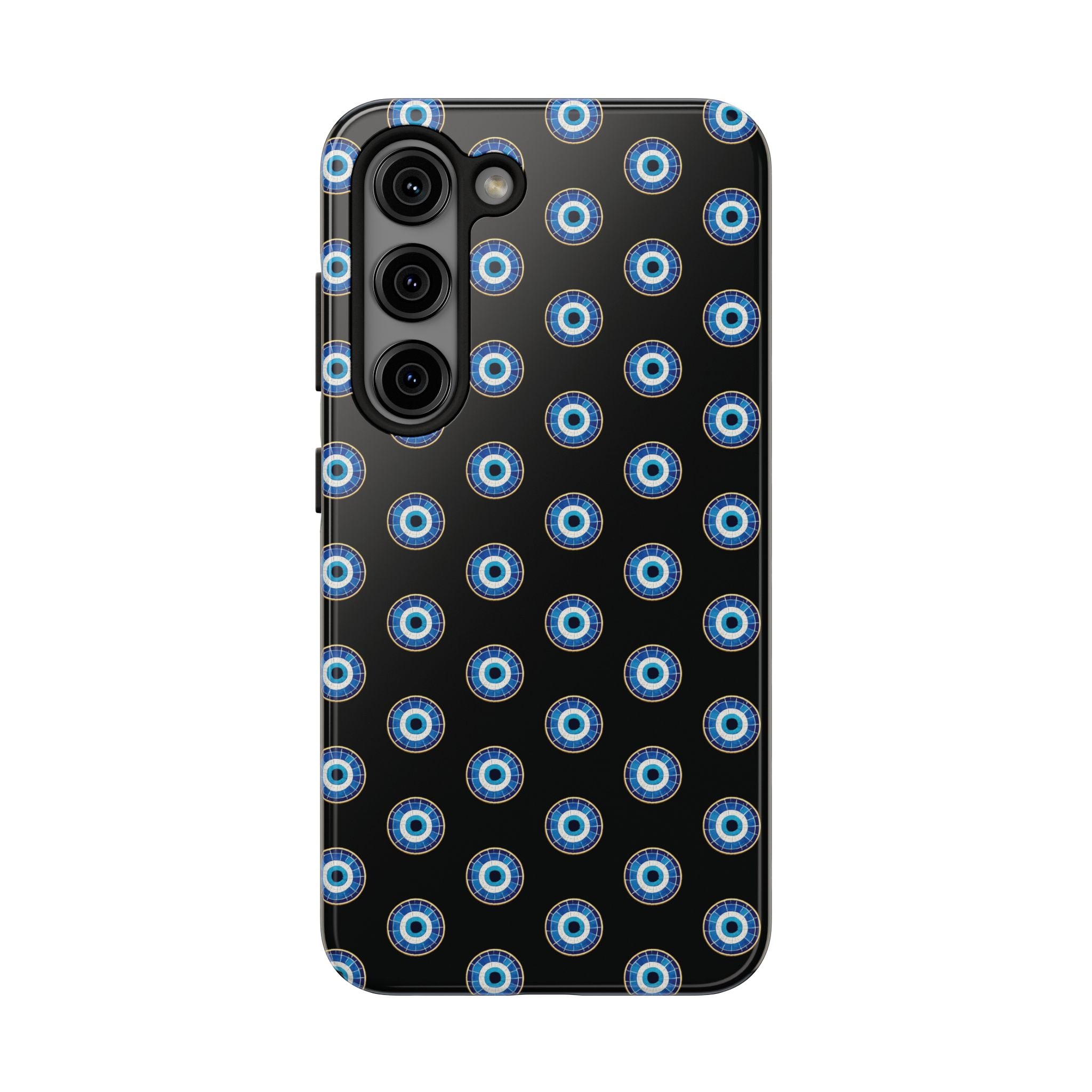 Evil Eye Pattern Tough Phone Case — Protective Blue Nazar Design