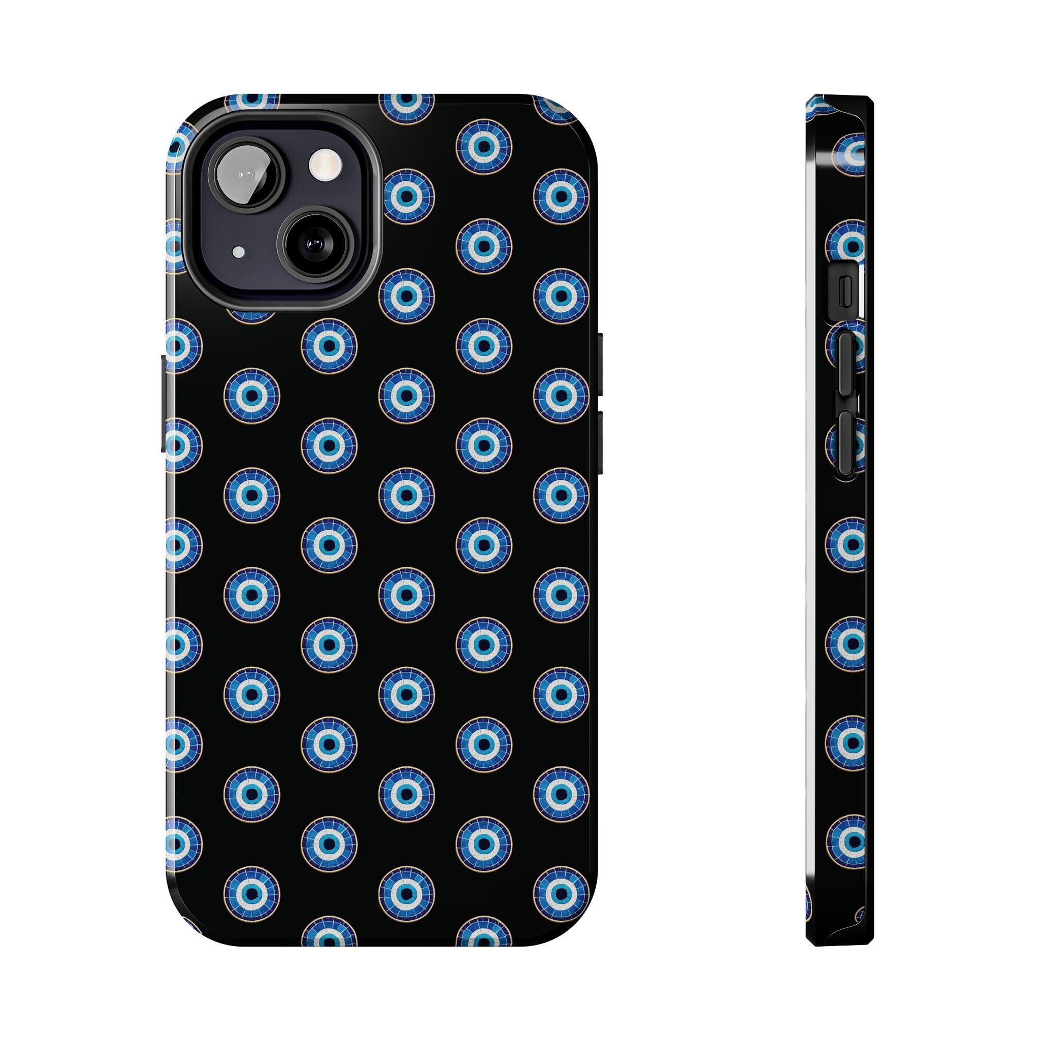 Evil Eye Pattern Tough Phone Case — Protective Blue Nazar Design